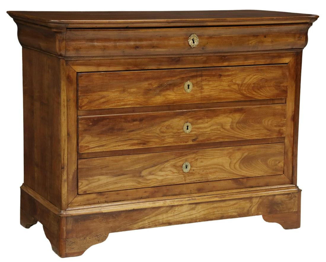 FRENCH LOUIS PHILIPPE PERIOD FRUITWOOD COMMODE (1 of 5)