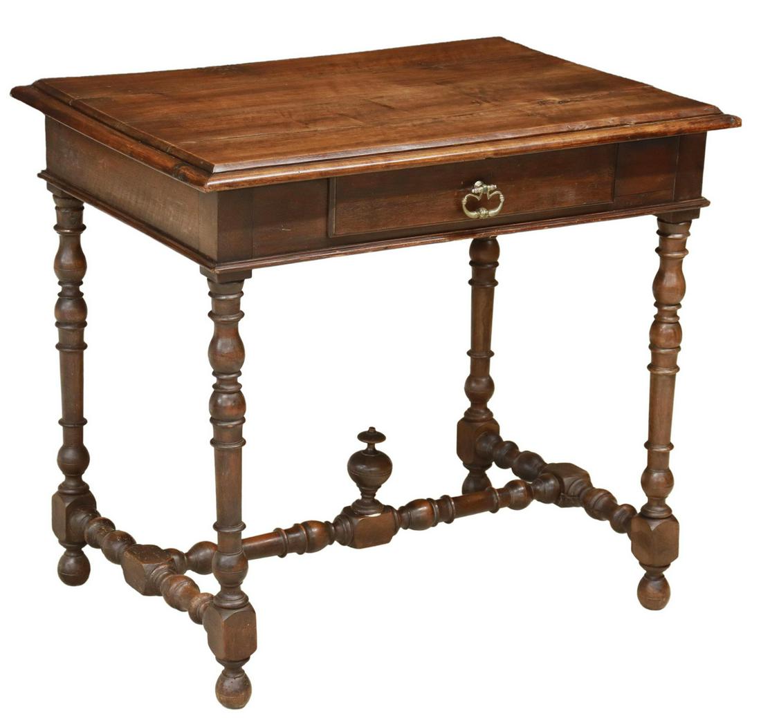 FRENCH LOUIS XIII STYLE WALNUT WRITING TABLE (1 of 5)