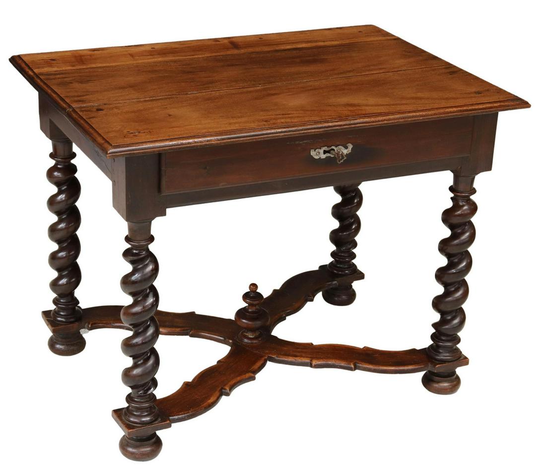 FRENCH LOUIS XIII STYLE WALNUT WRITING TABLE (1 of 5)