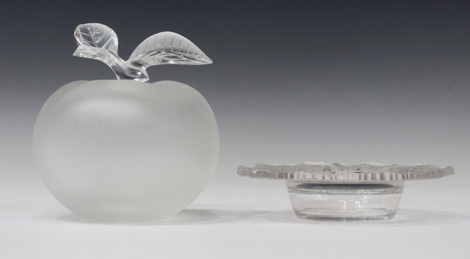 (2) LALIQUE GRANDE POMME PERFUME & HONFLEUR BOWL (1 of 5)