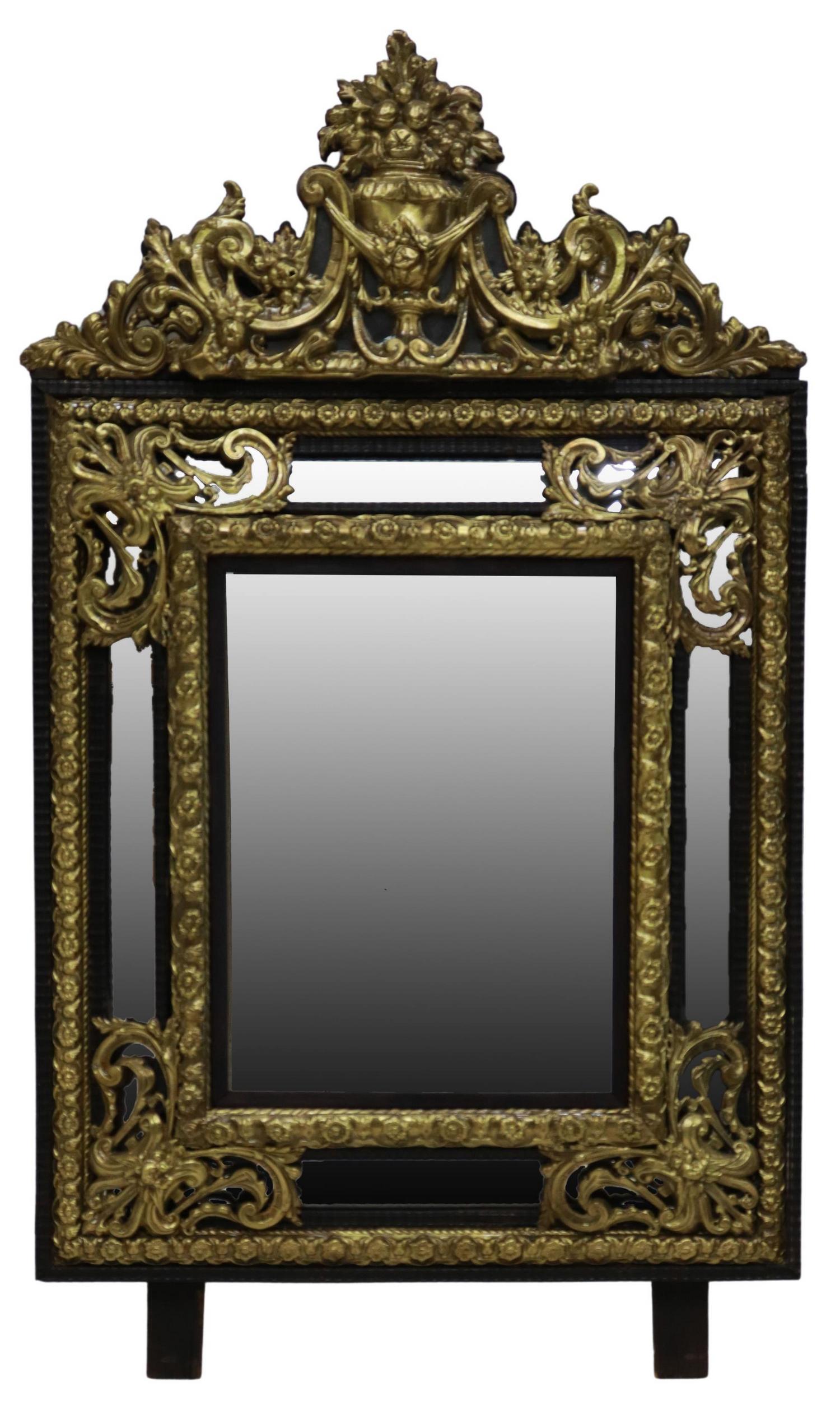 DUTCH BAROQUE STYLE REPOUSSE CUSHION MIRROR (1 of 3)