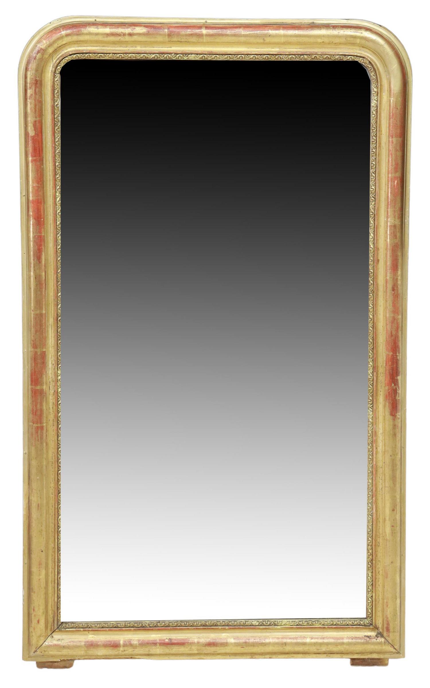 FRENCH LOUIS PHILIPPE PERIOD GILTWOOD MIRROR (1 of 3)