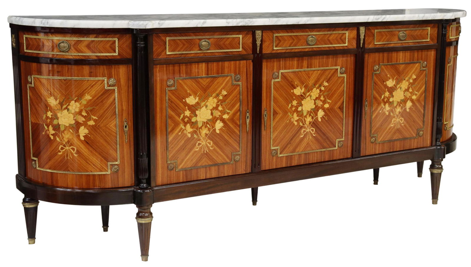 FRENCH LOUIS XVI STYLE MARBLE-TOP SIDEBOARD (1 of 6)