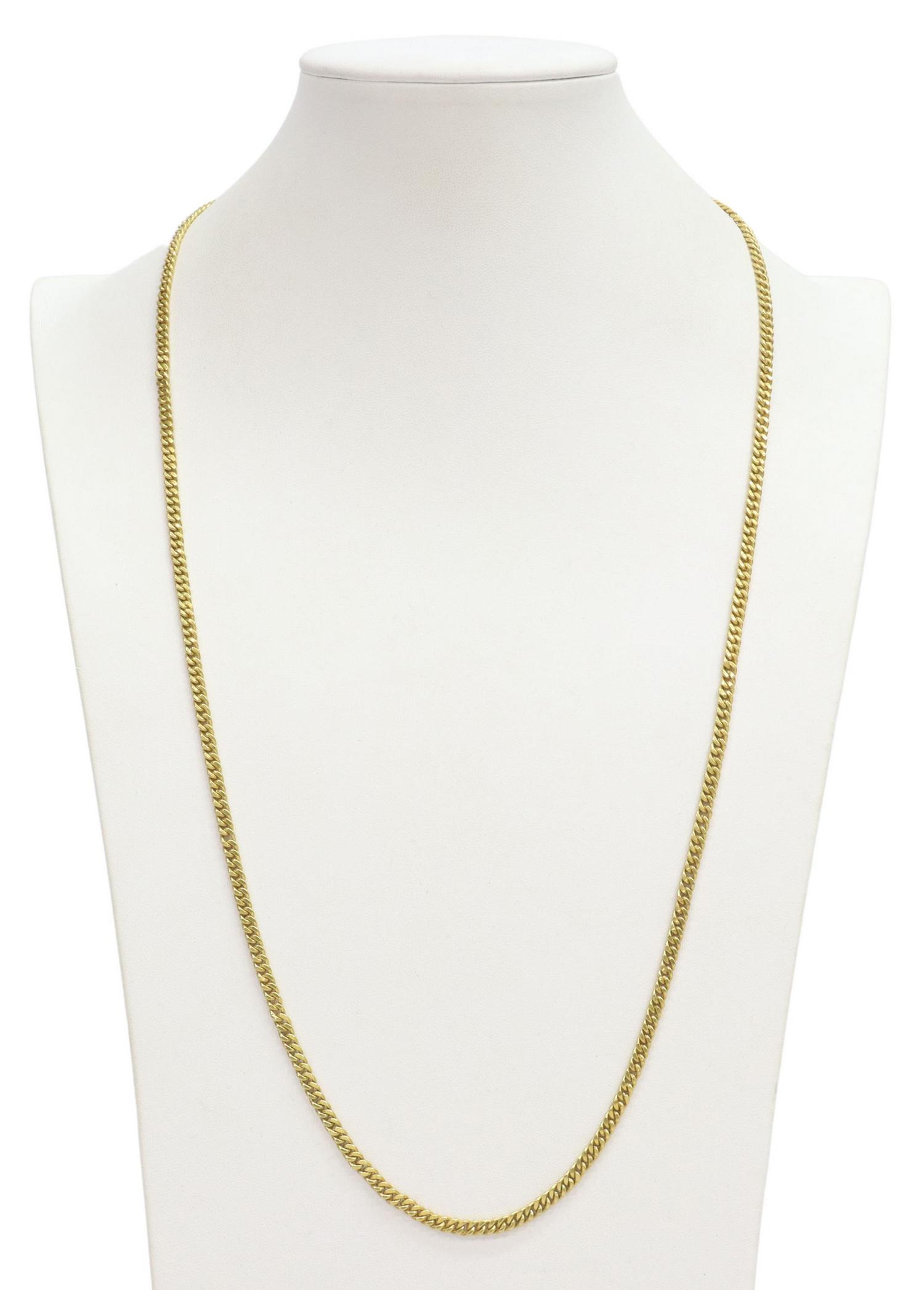 ESTATE 14KT YELLOW GOLD CURB LINK CHAIN, 29.5"L (1 of 4)