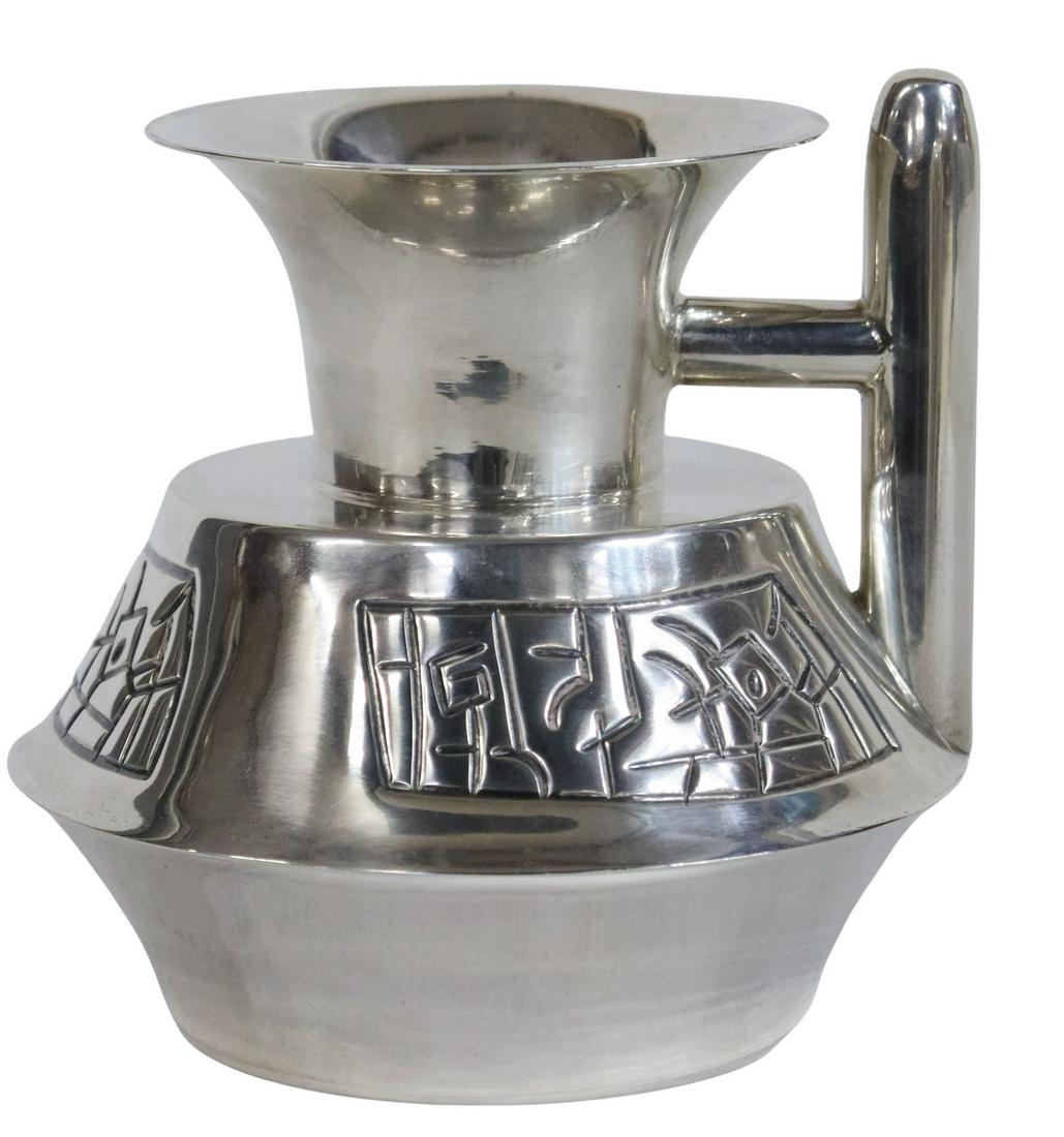A. CERON MYERS STERLING SILVER PITCHER, MEXICO (1 of 5)
