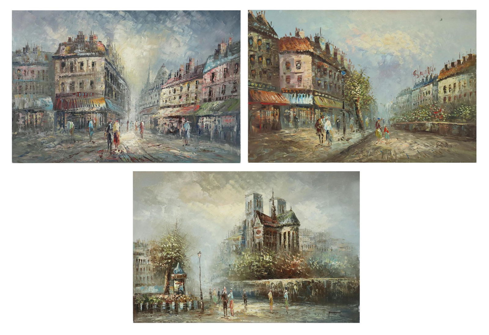 3) CAROLINE BURNETT (D.1950) PARISIAN STREET SCENE (1 of 5)