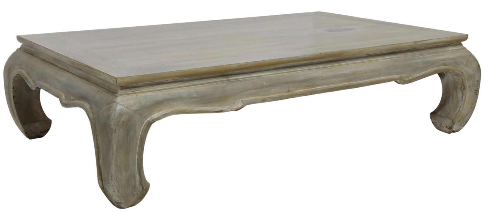 LARGE CHINESE MING STYLE GRAY WASHED COFFEE TABLE (1 of 4)