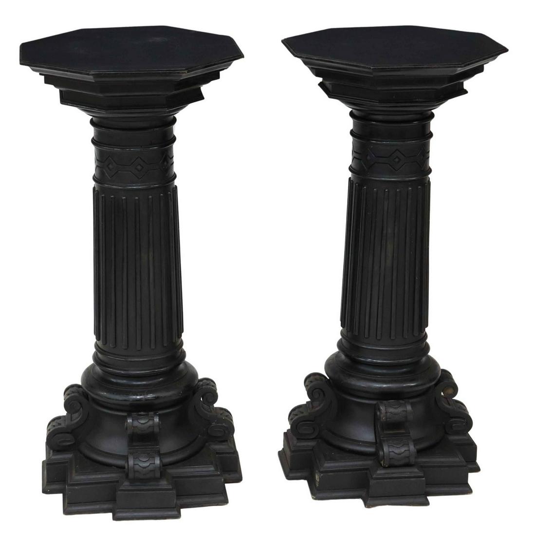 (2) FRENCH NAPOLEON III EBONIZED STANDS (1 of 3)