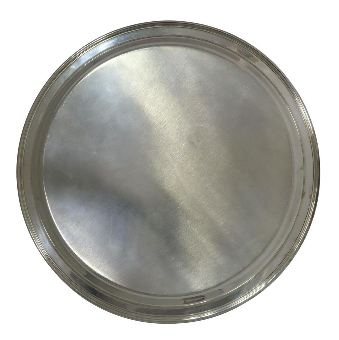 AMERICAN GORHAM STERLING SILVER 14" ROUND TRAY (1 of 3)