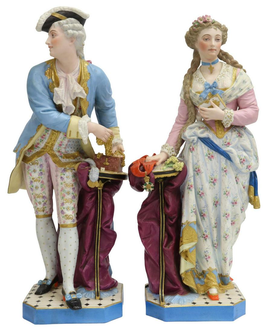 (2) VION & BAURY (ATTRIB) BISQUE PORCELAIN FIGURES (1 of 7)