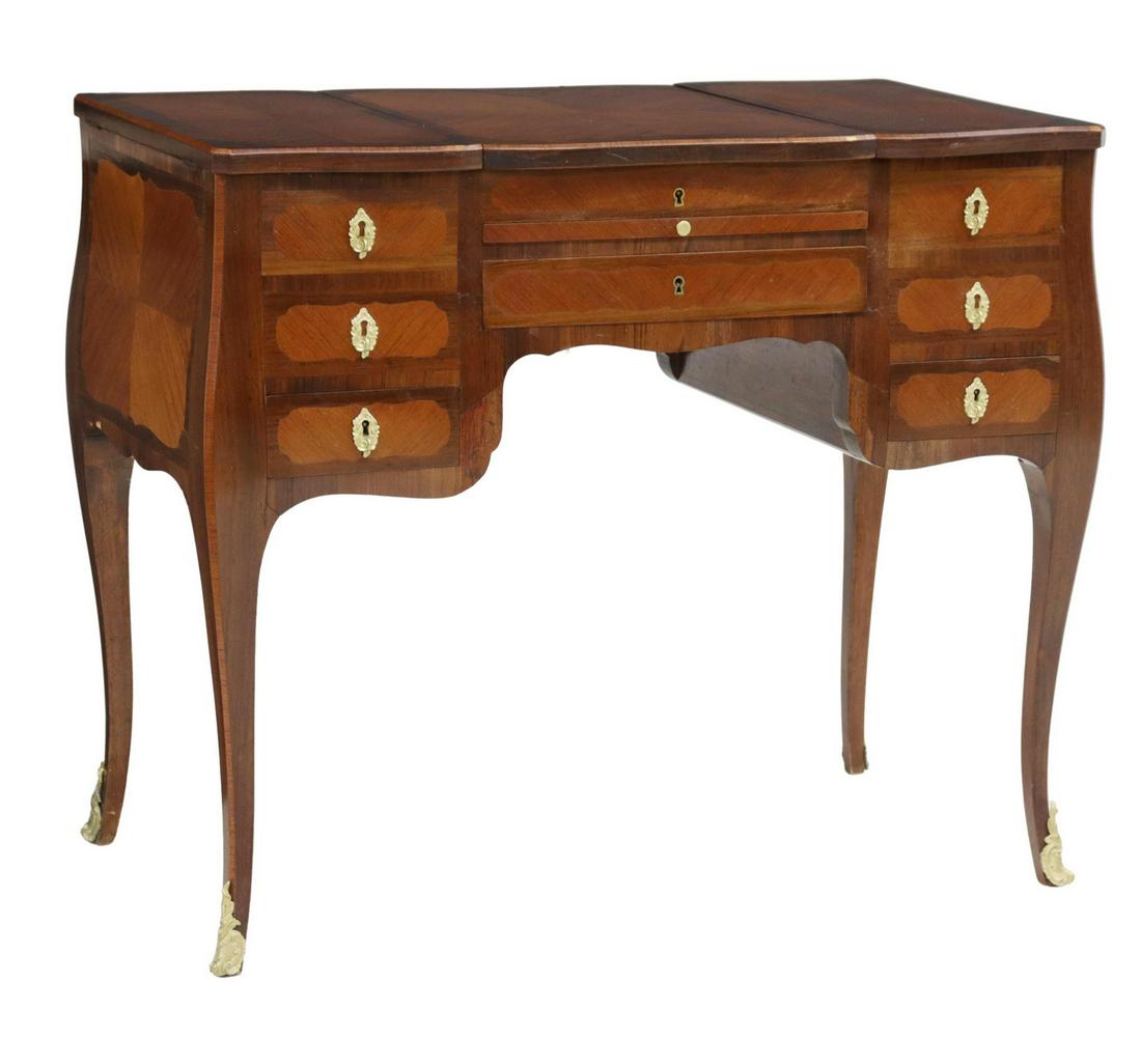 FRENCH LOUIS XV STYLE MAHOGANY POUDREUSE TABLE (1 of 7)