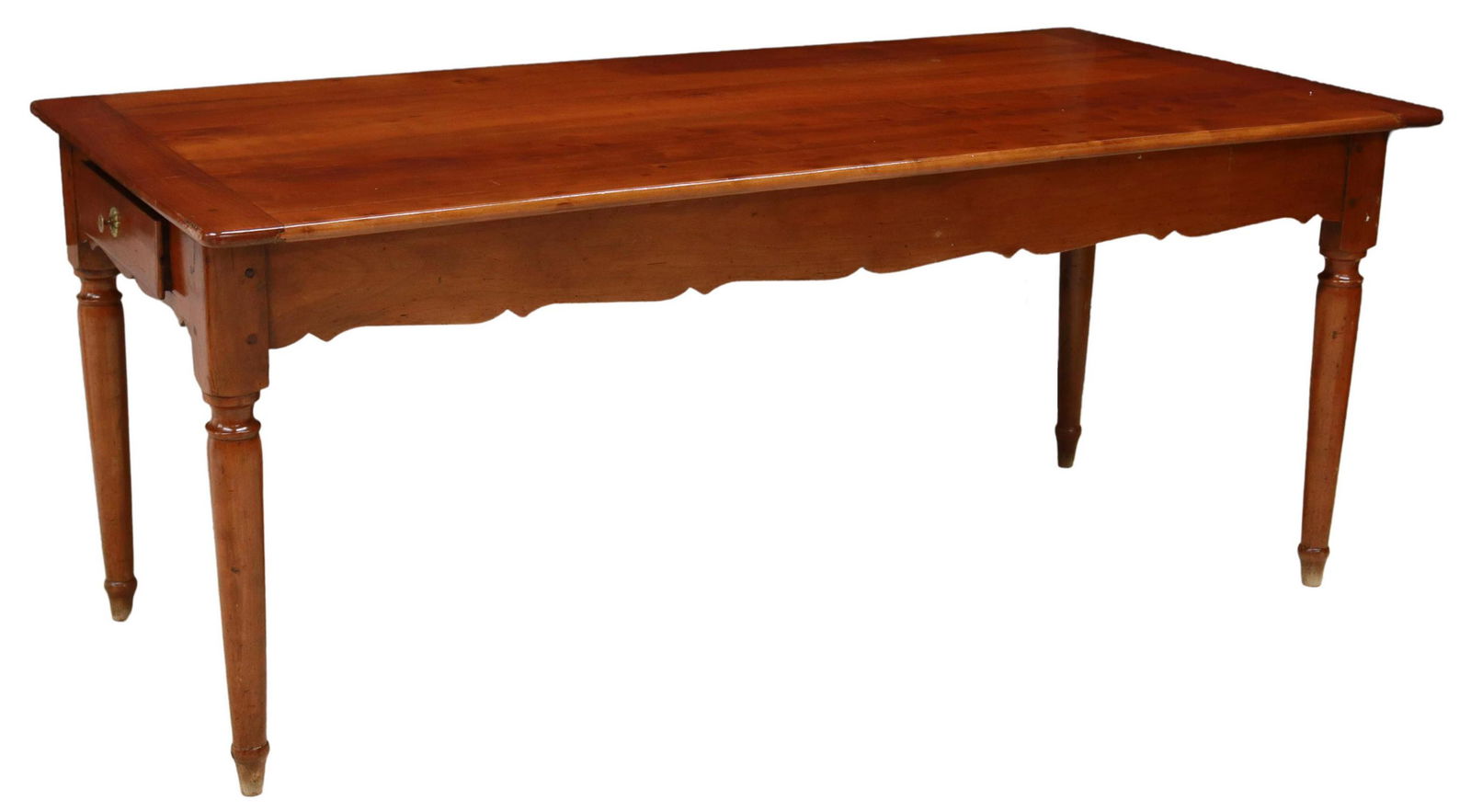 FRENCH PROVINCIAL FRUITWOOD FARMHOUSE TABLE (1 of 5)