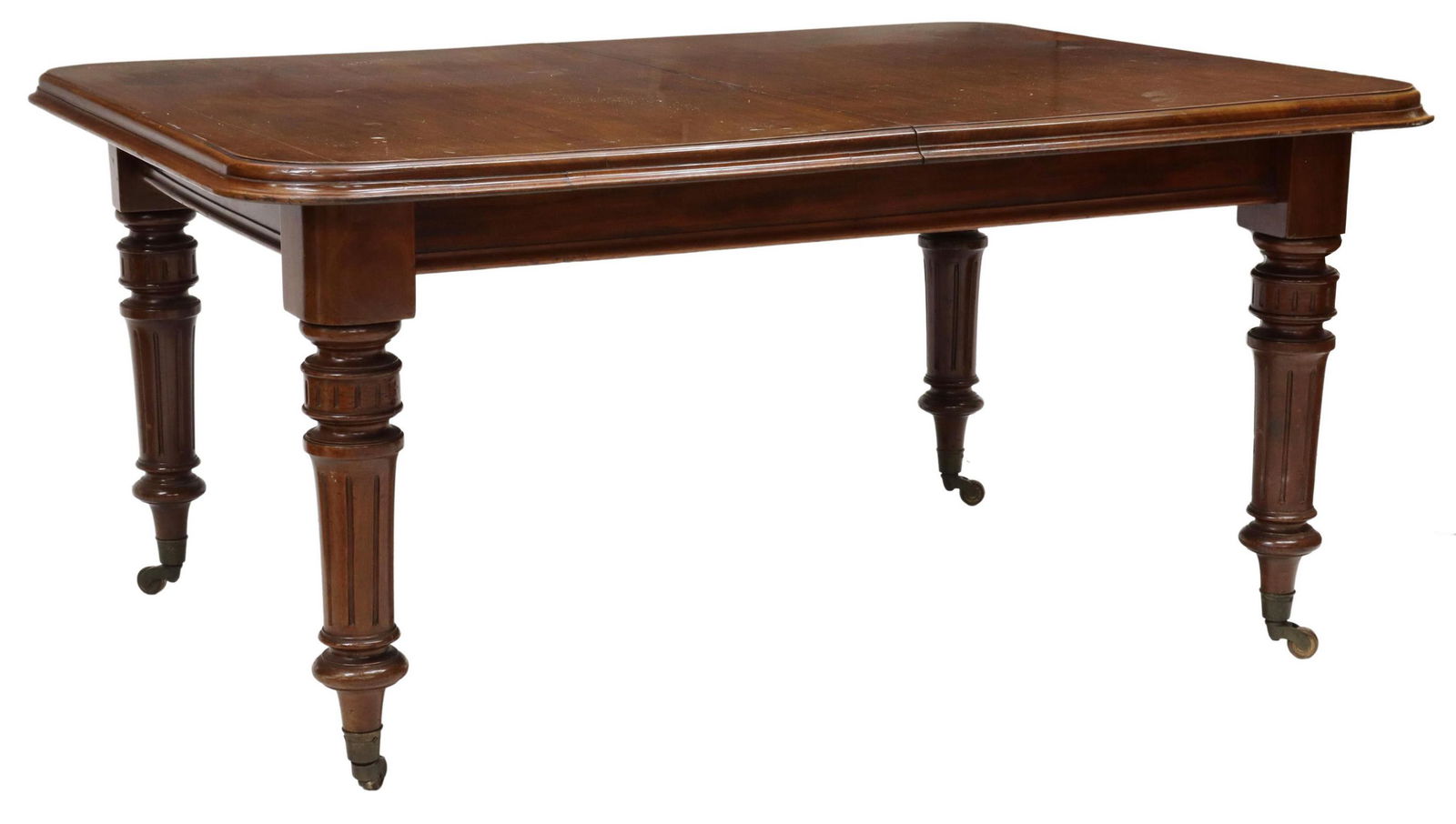 ENGLISH VICTORIAN MAHOGANY DINING TABLE & LEAVES (1 of 5)