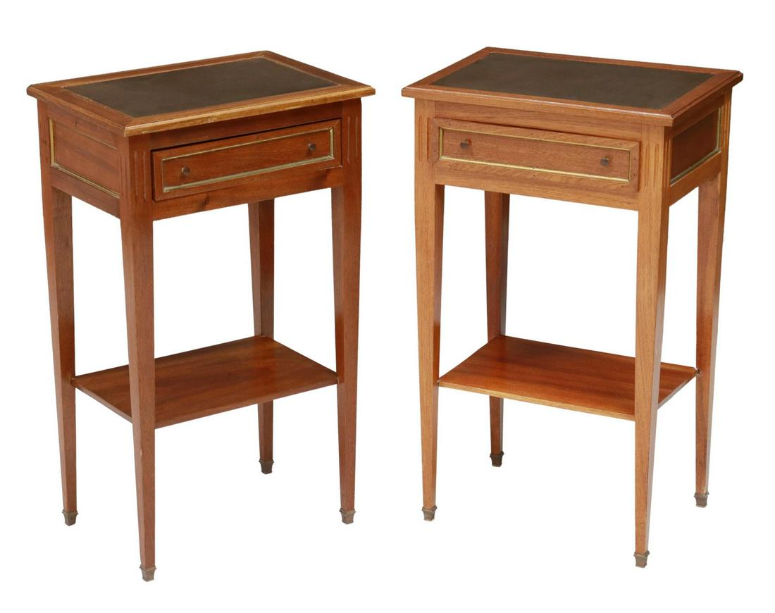 (2) LOUIS XVI STYLE MAHOGANY NIGHTSTANDS (1 of 5)