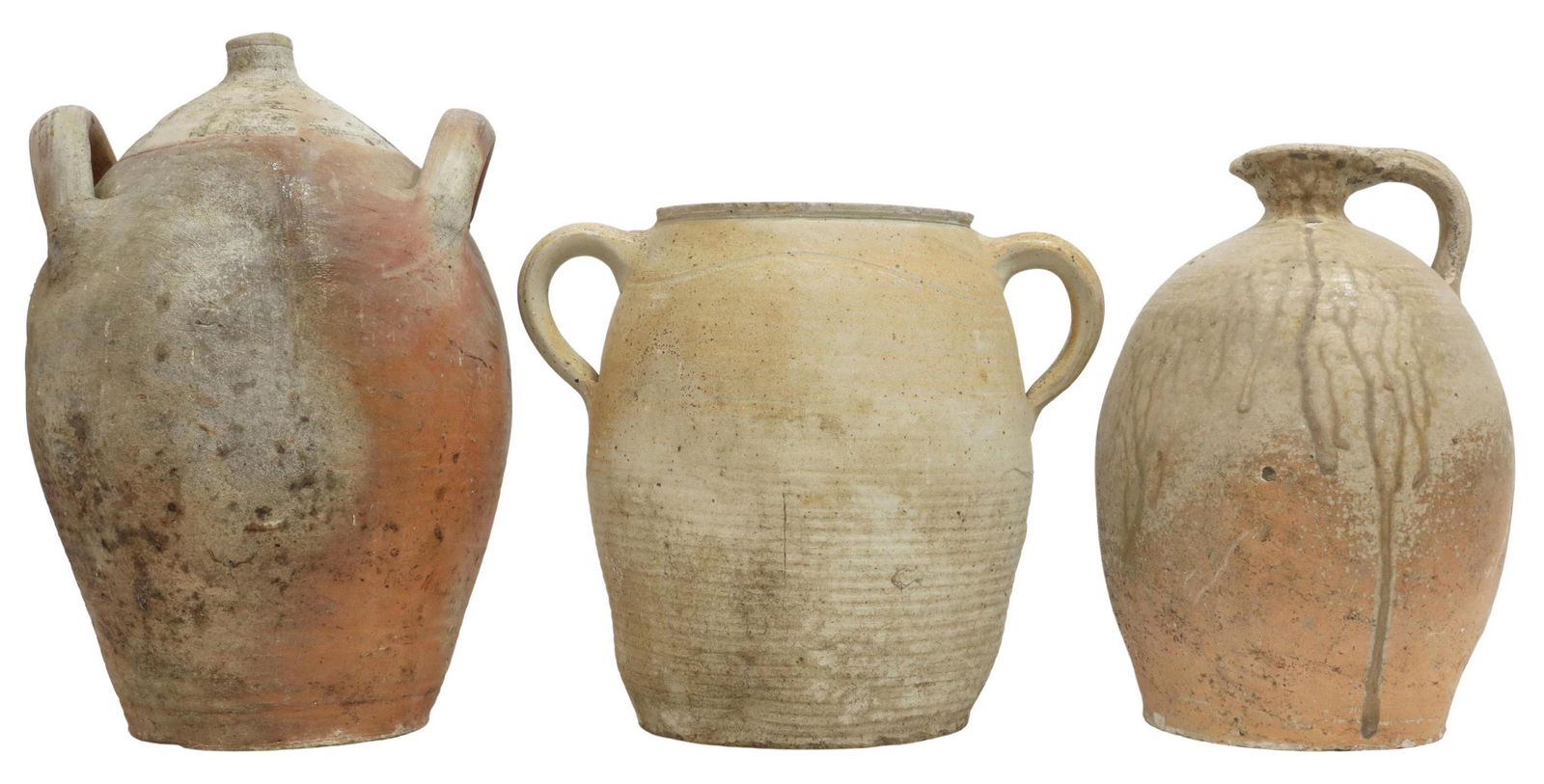 (3) FRENCH PROVINCIAL EARTHENWARE VESSELS (1 of 4)