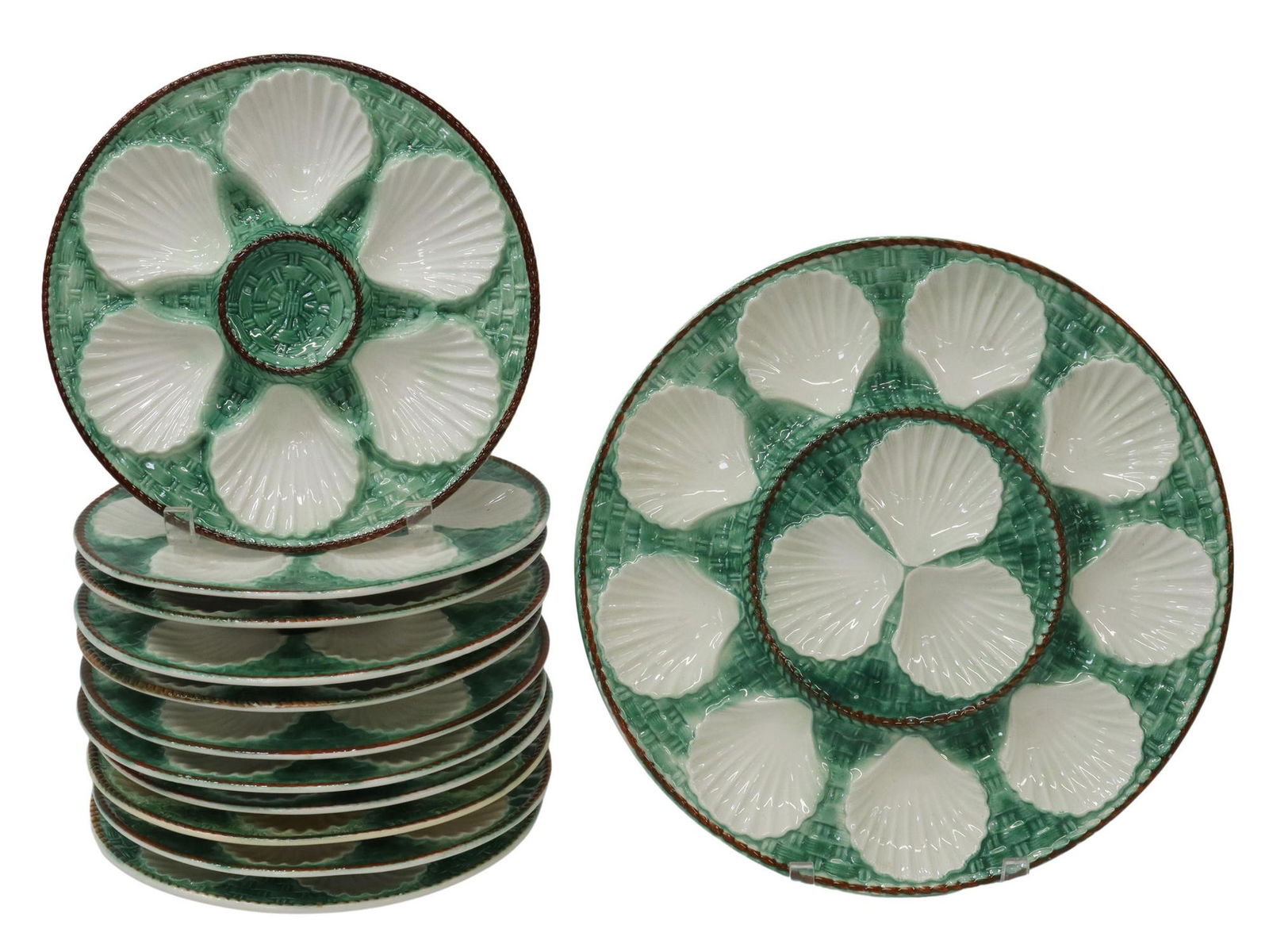 (12) FRENCH LONGCHAMP FAIENCE OYSTER SERVICE (1 of 4)