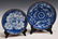 77: LARGE JAPANESE BLUE & WHITE CHARGER & PLATES - 7
