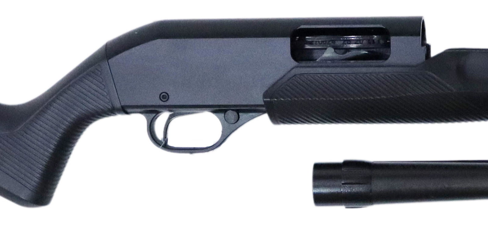 STEVENS M320 PUMP 20 GA SHOTGUN NEW IN BOX: Stevens Model 320 slide action shotgun, Field Grade Sport, 20 gauge, 2.75" and 3" shells, 26" vent rib barrel, bead front sight, black and black matte finish, synthetic stock housed in original box, o