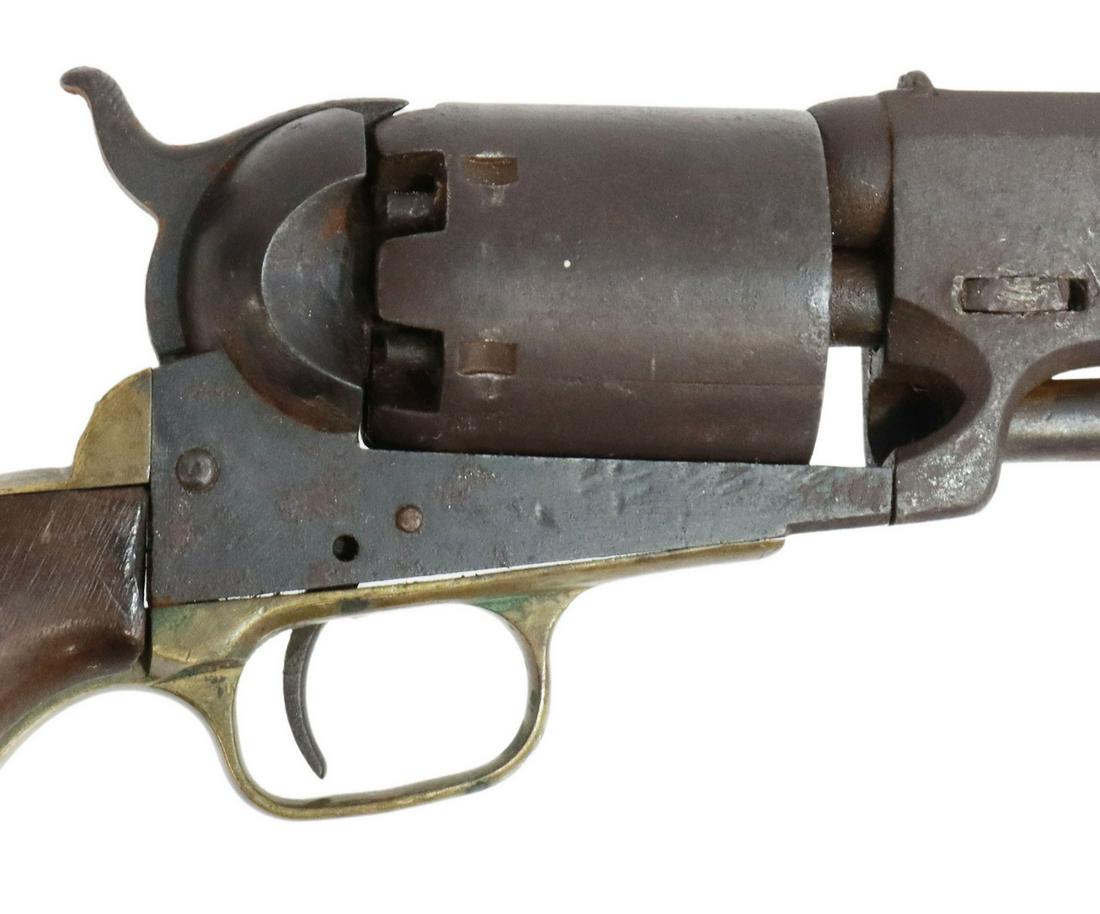 COLT THIRD MODEL DRAGOON REVOLVER, PARTS GUN: Parts gun or wall hanger: Colt Third Model Dragoon Revolver, mfg. 1855, .44 caliber. 7.5" part round, part octagonal barrel marked "Address "Saml Colt New York C", dove tail rear sight, six round cyli