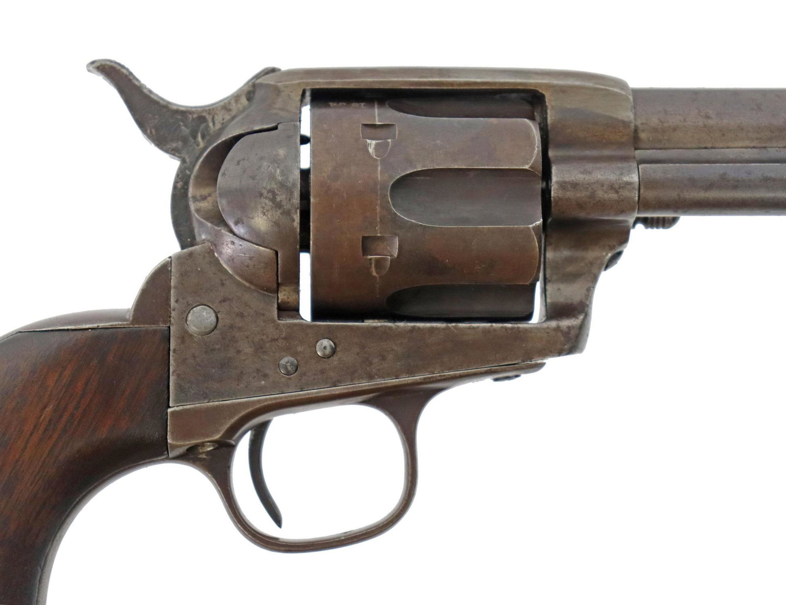 COLT U.S. SAA .45 REVOLVER, MFG 1878, NETTLETON: Colt Single Action Army Revolver, SN 41884, mfg. 1878, .45 caliber, 5.5" barrel marked on one line at top "Colt's Pt. F.A. Mfg. Co. Hartford, Ct., U.S. A.", six round cylinder with Ordnance Sub Inspec