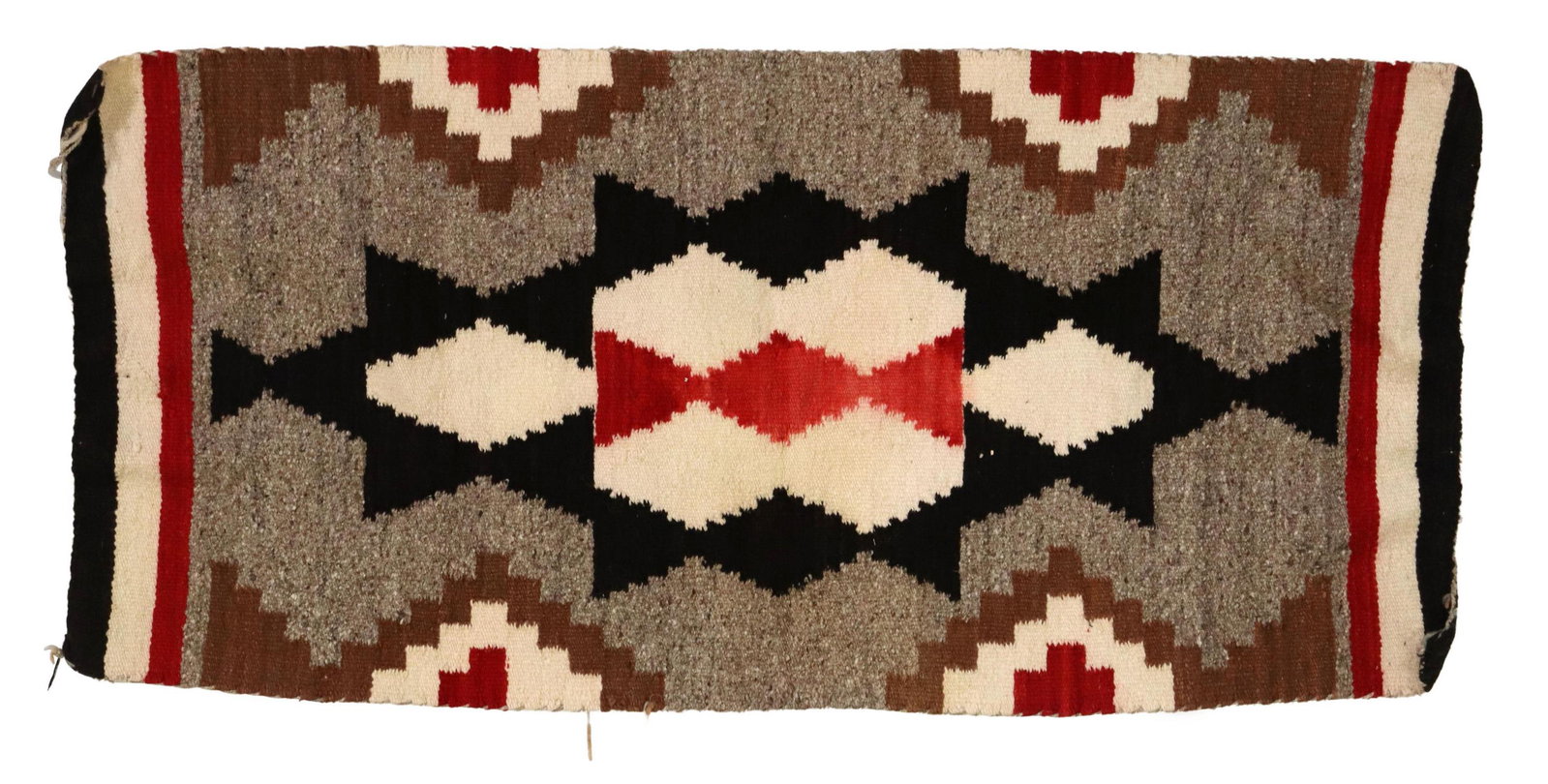 NATIVE AMERICAN NAVAJO WOOL RUG, 3'10" X 1'10": Native American wool rug, Navajo, approx 3'10"l, 1'10"w Start Price: $80.00