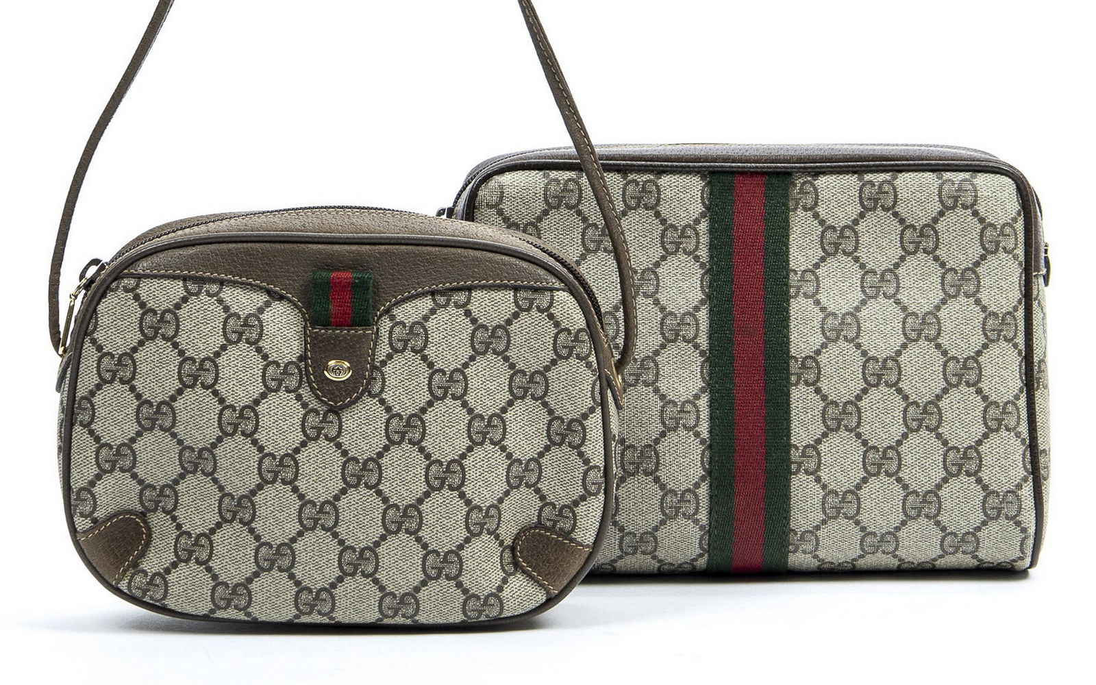 (2) GUCCI WEB ACCESSORY COLLECTION BAG & POUCH (1 of 12)