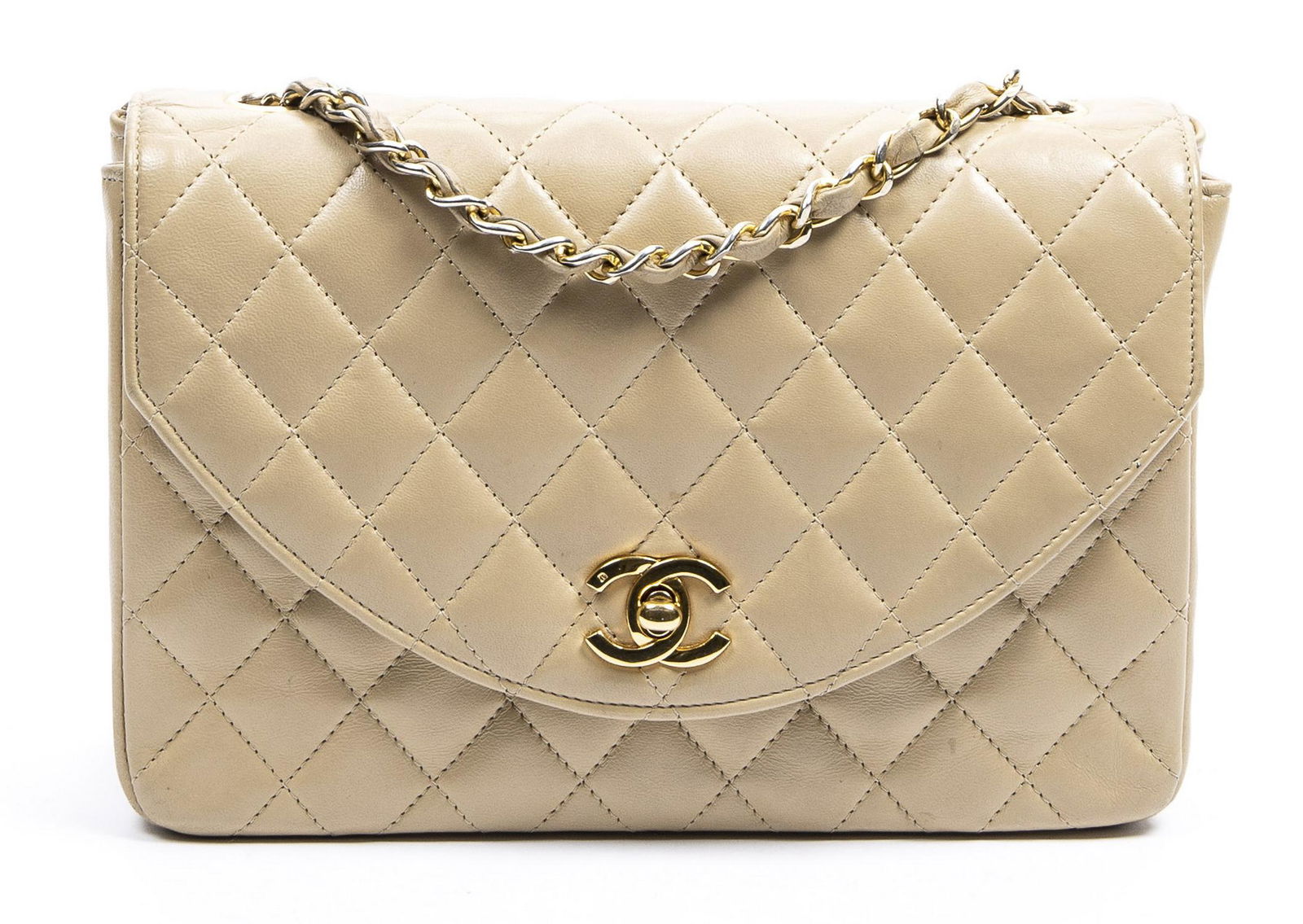CHANEL HALF-MOON FLAP QUILTED LEATHER SHOULDER BAG (1 of 9)