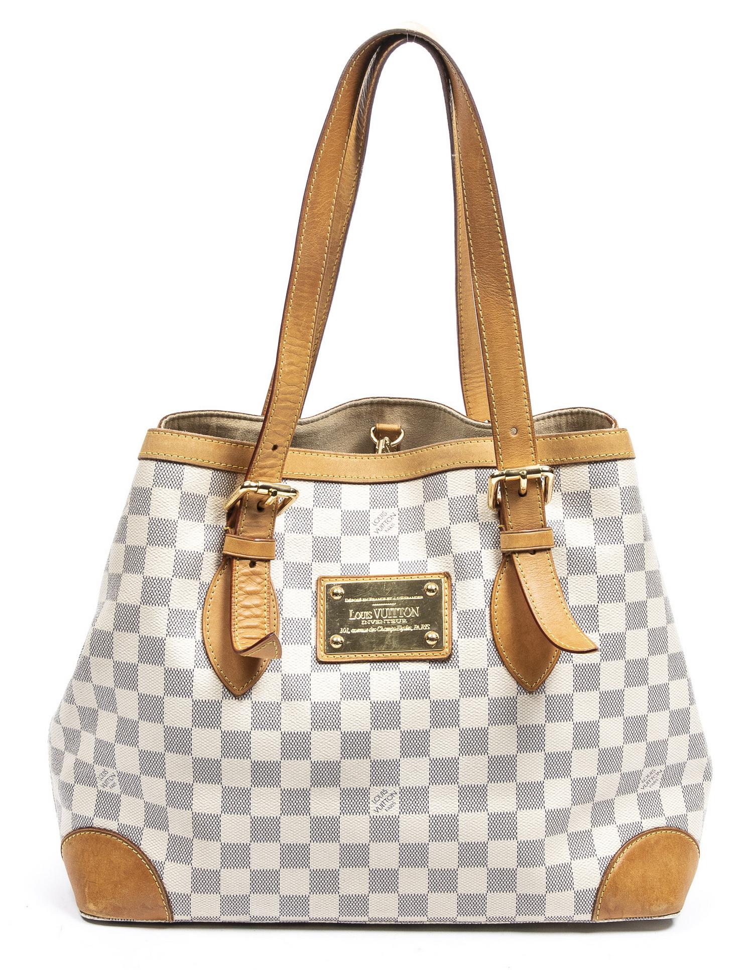 LOUIS VUITTON "HAMPSTEAD" DAMIER AZUR TOTE BAG (1 of 7)