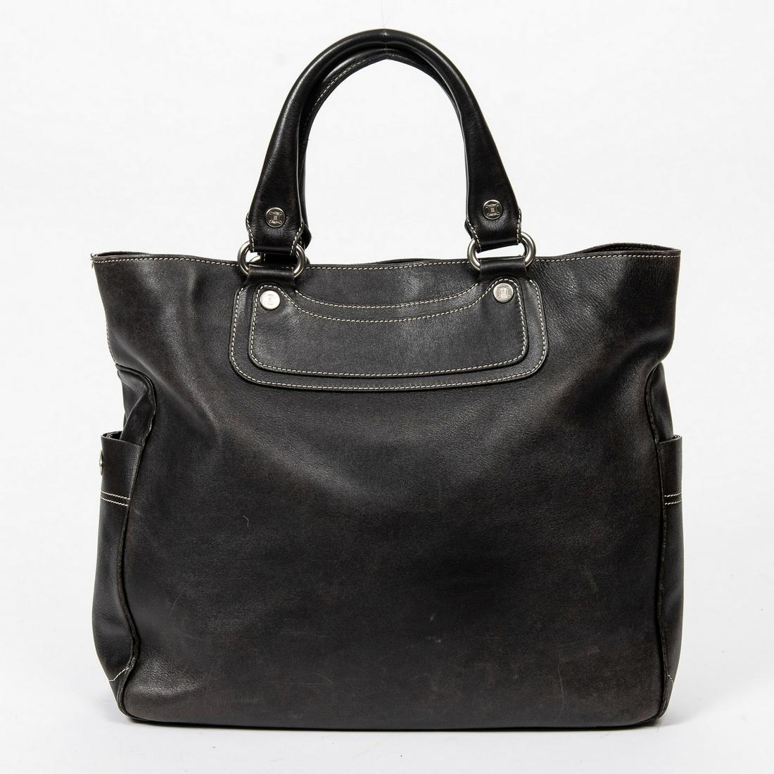 CELINE 'LARGE BOOGIE' DARK BROWN LEATHER TOTE (1 of 8)