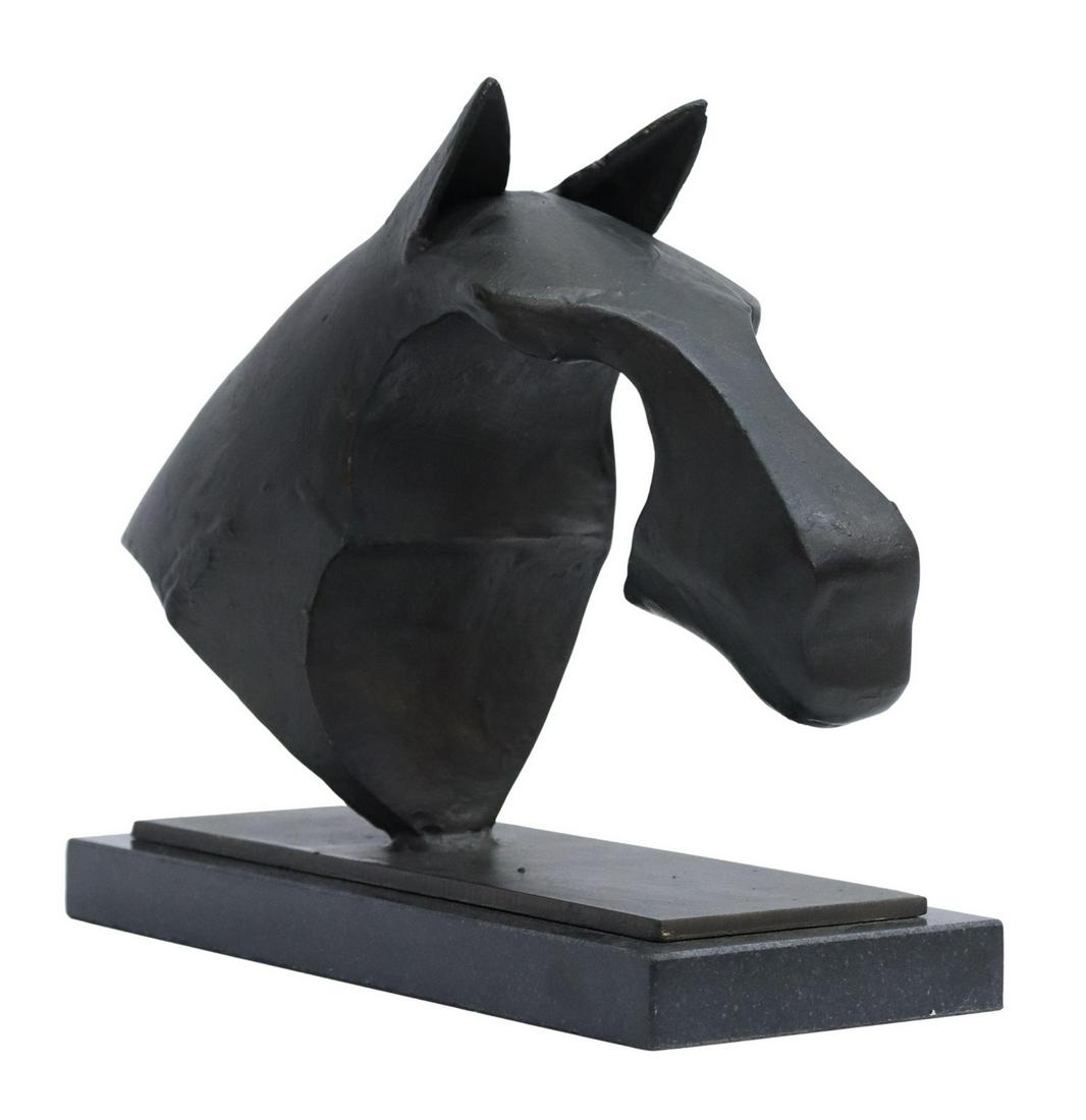 BRUTALIST METAL HORSE HEAD SCULPTURE, 'EPONA' (1 of 5)