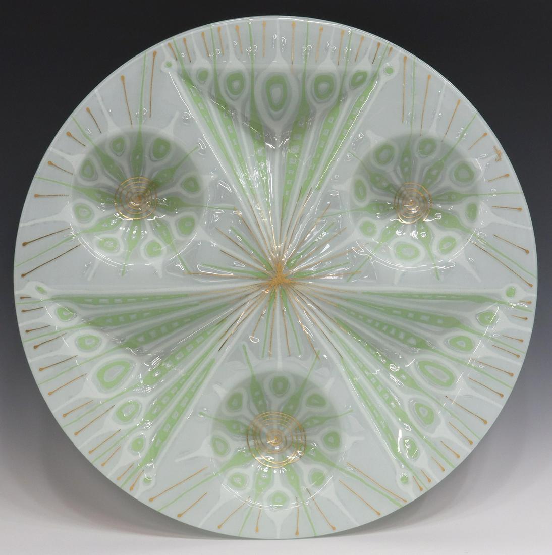 HIGGINS 'PEACOCK FEATHER' MID-CENTURY SERVING TRAY (1 of 4)