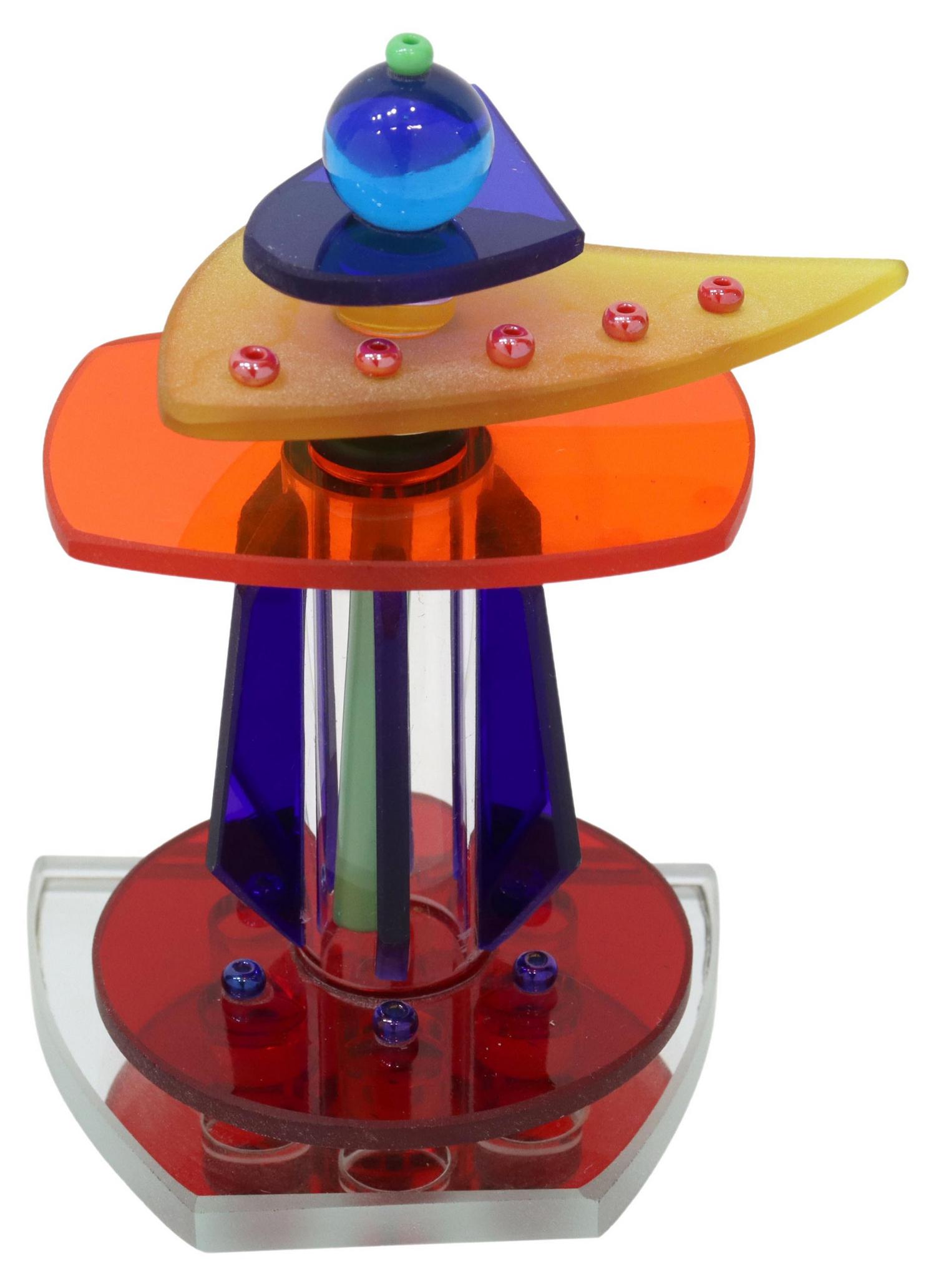 GEORGE PONZINI POSTMODERN ART GLASS PERFUME BOTTLE (1 of 3)