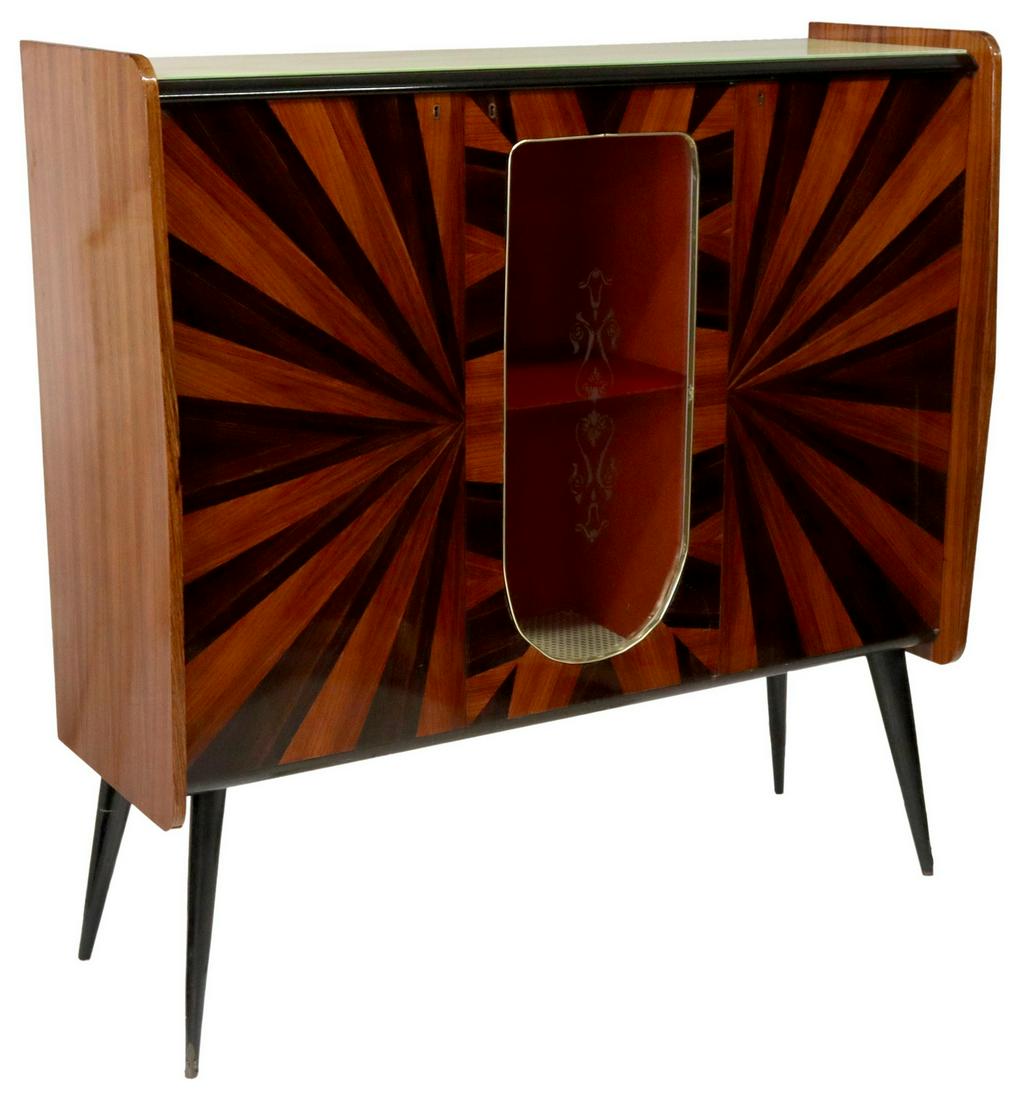 ITALIAN MID-CENTURY MODERN SUNBURST BAR CABINET (1 of 5)