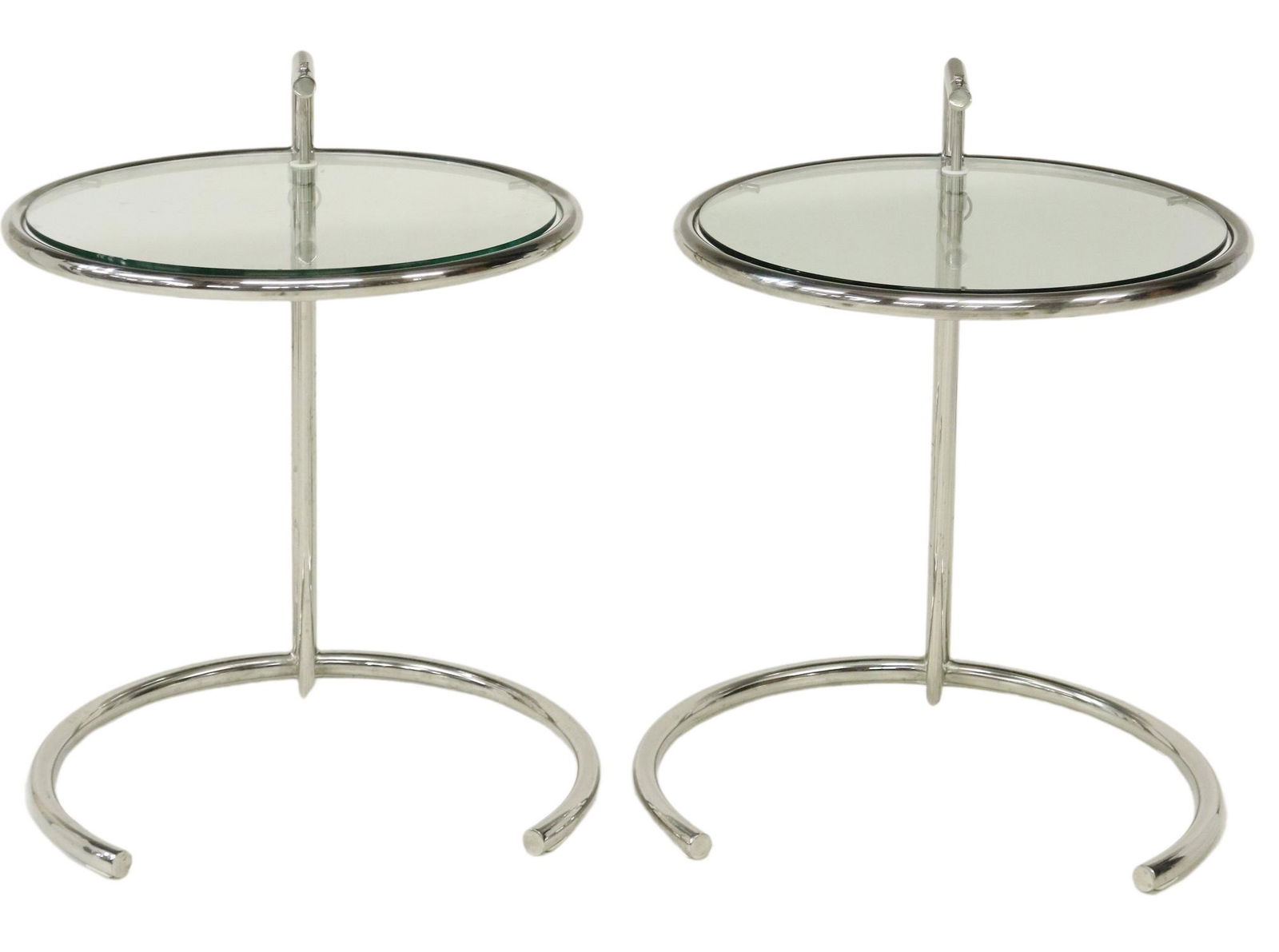 2) EILEEN GRAY STYLE HEIGHT-ADJUSTABLE SIDE TABLES (1 of 4)