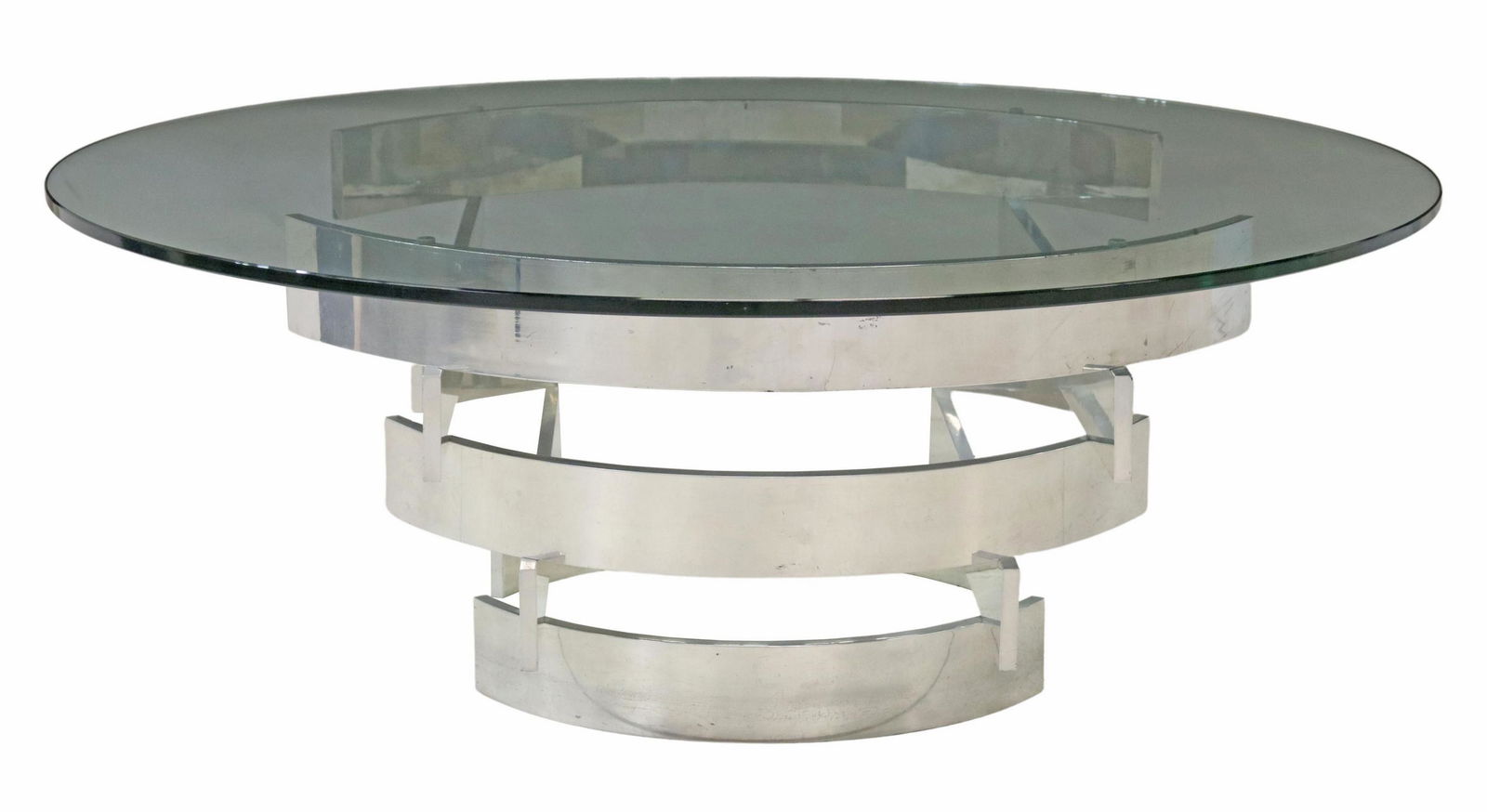 PAUL MAYEN HABITAT (ATTR) GLASS-TOP COCKTAIL TABLE (1 of 3)