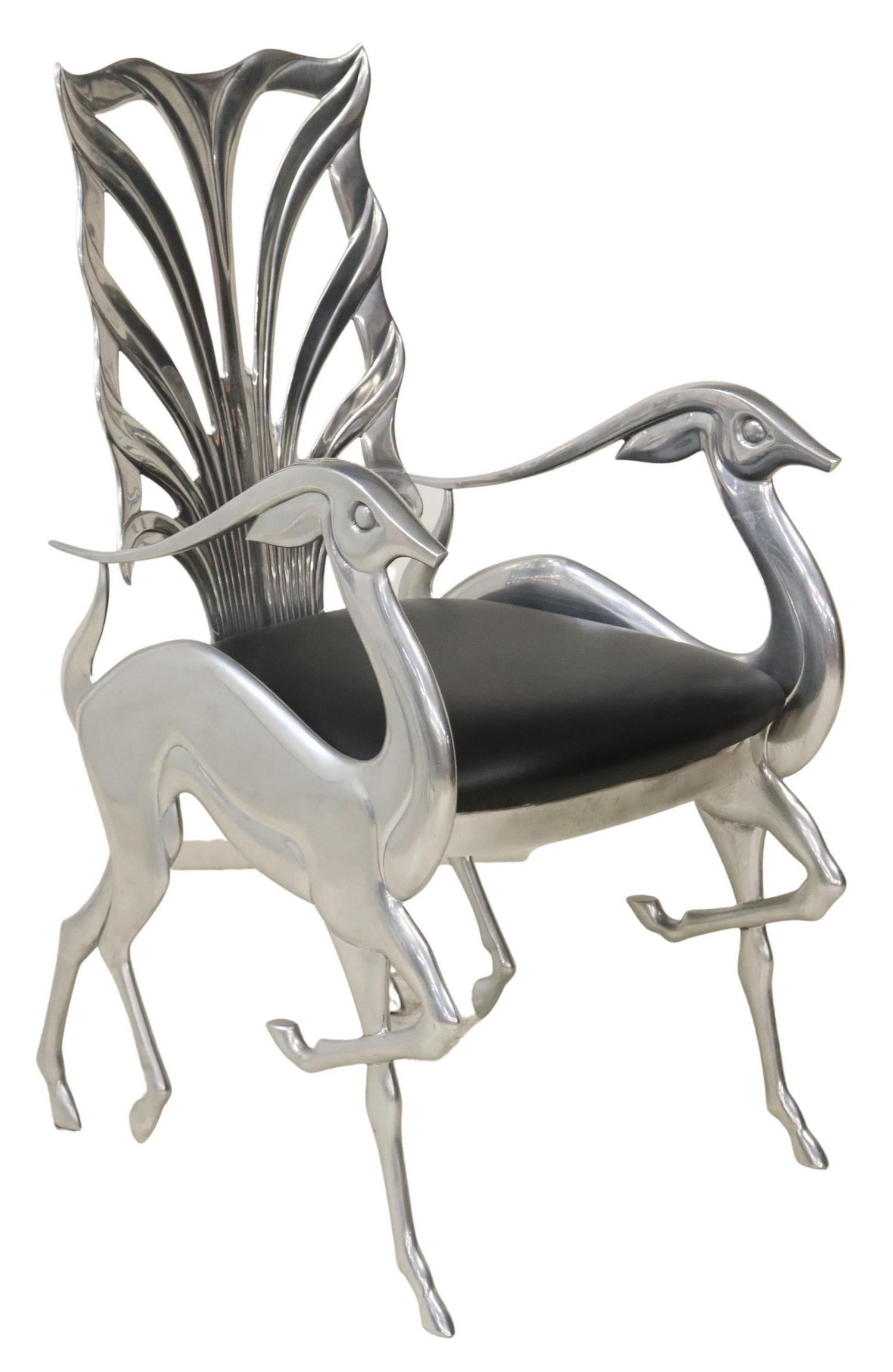 RAY LEWIS ALUMINUM FAUNA COLLECTION IMPALA CHAIR (1 of 4)