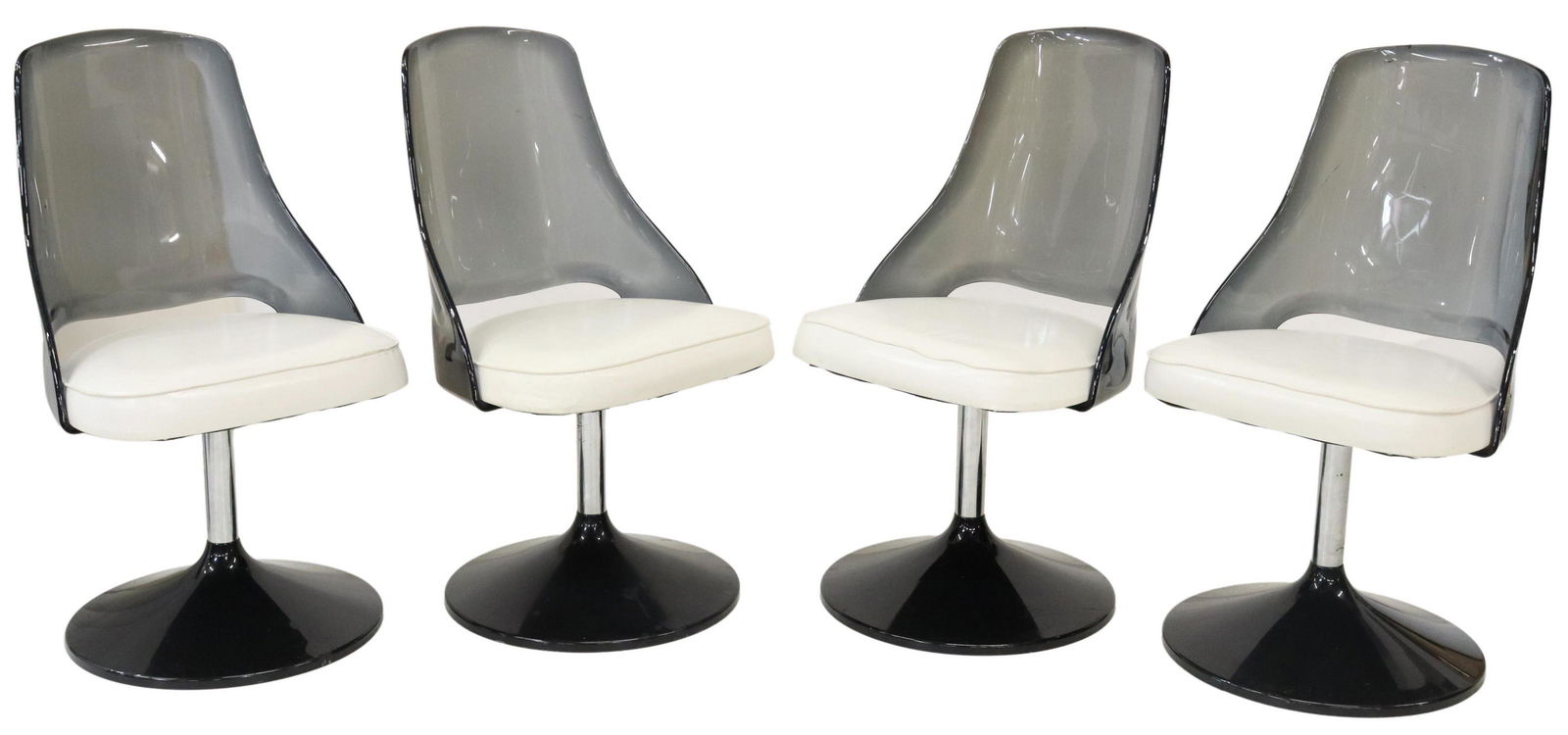 (4) MID-CENTURY ACRYLIC TULIP STYLE DINING CHAIRS (1 of 3)