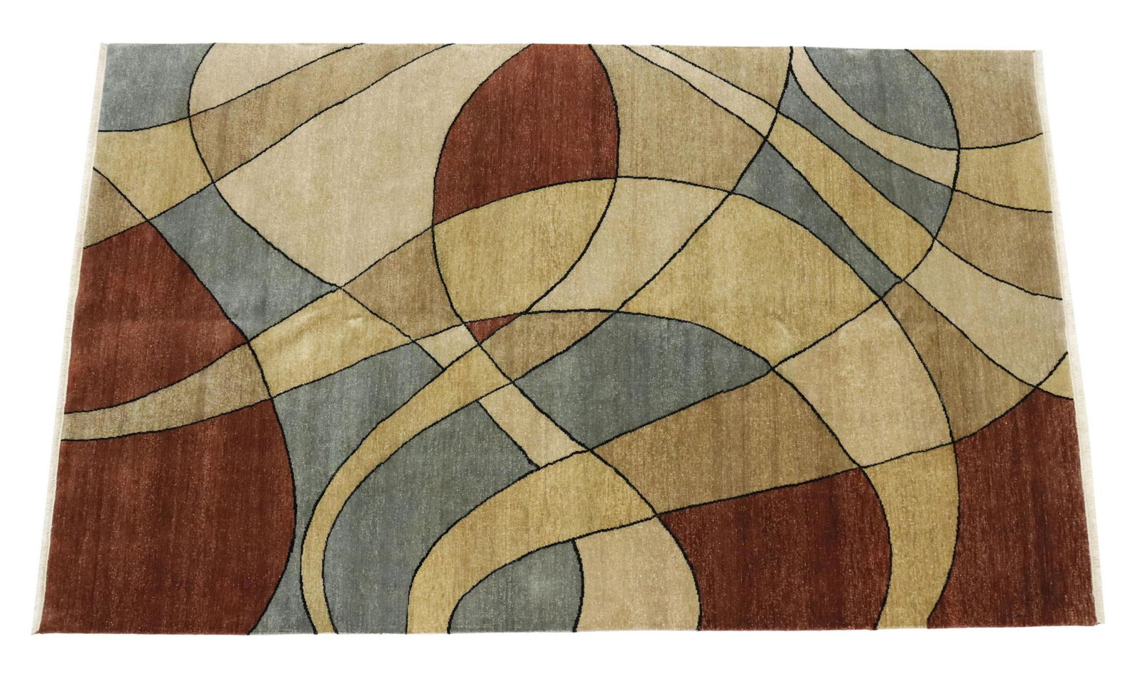 HAND-TIED CONTEMPORARY RUG, INDIA, 9'8" X 6'5" (1 of 3)