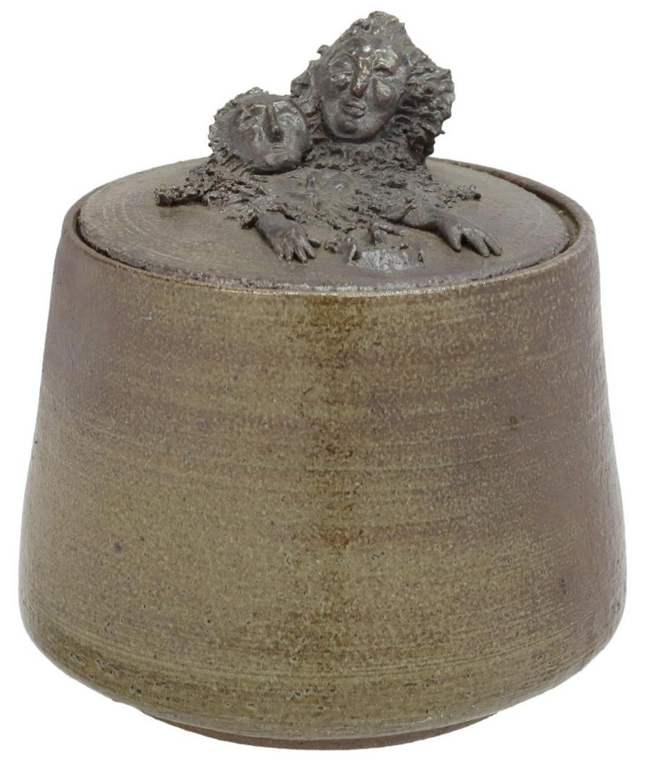 DON HERRON (TX) STUDIO POTTERY COVERED JAR (1 of 5)