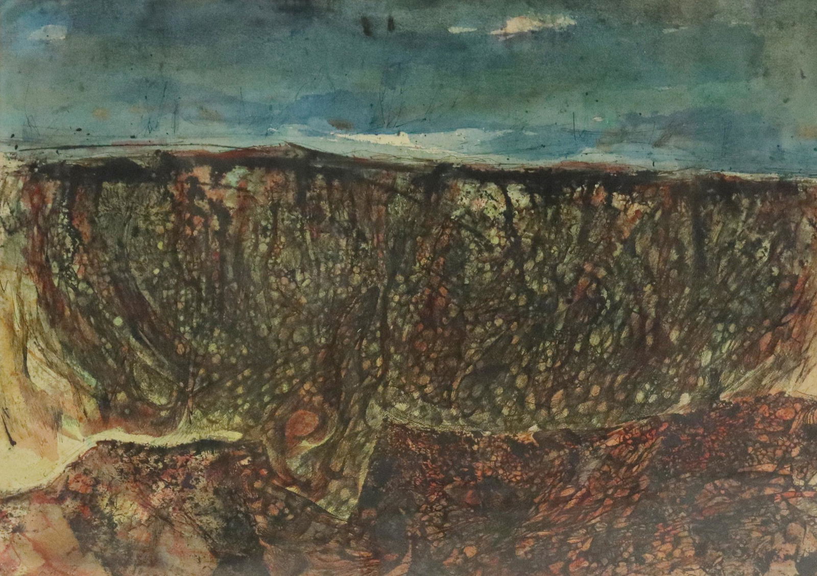 RALPH E. WHITE (TX, 1921-2004) ABSTRACT WATERCOLOR (1 of 5)