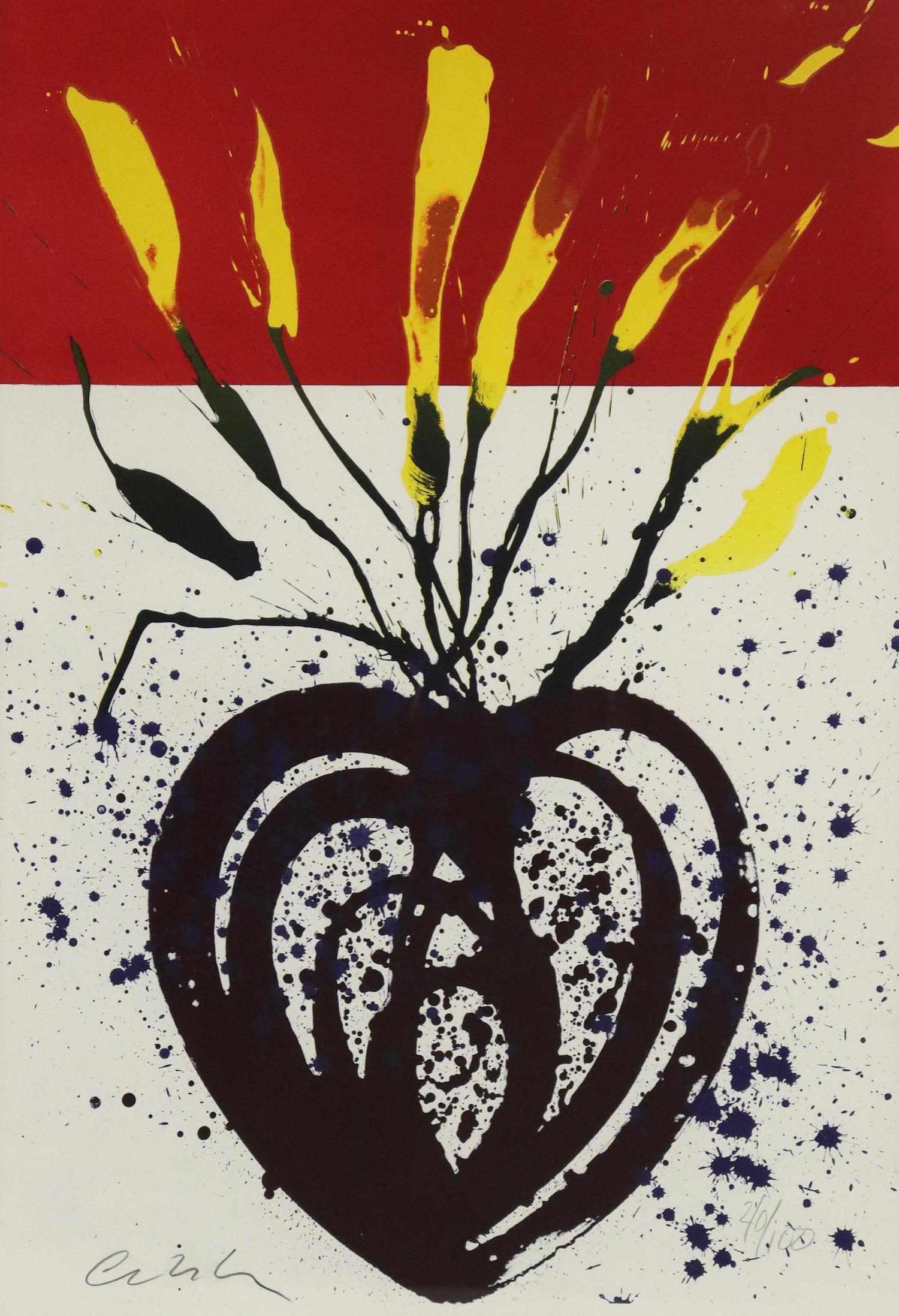 DALE CHIHULY (B.1941) BLUE FLAMING HEART IKEBANA (1 of 5)