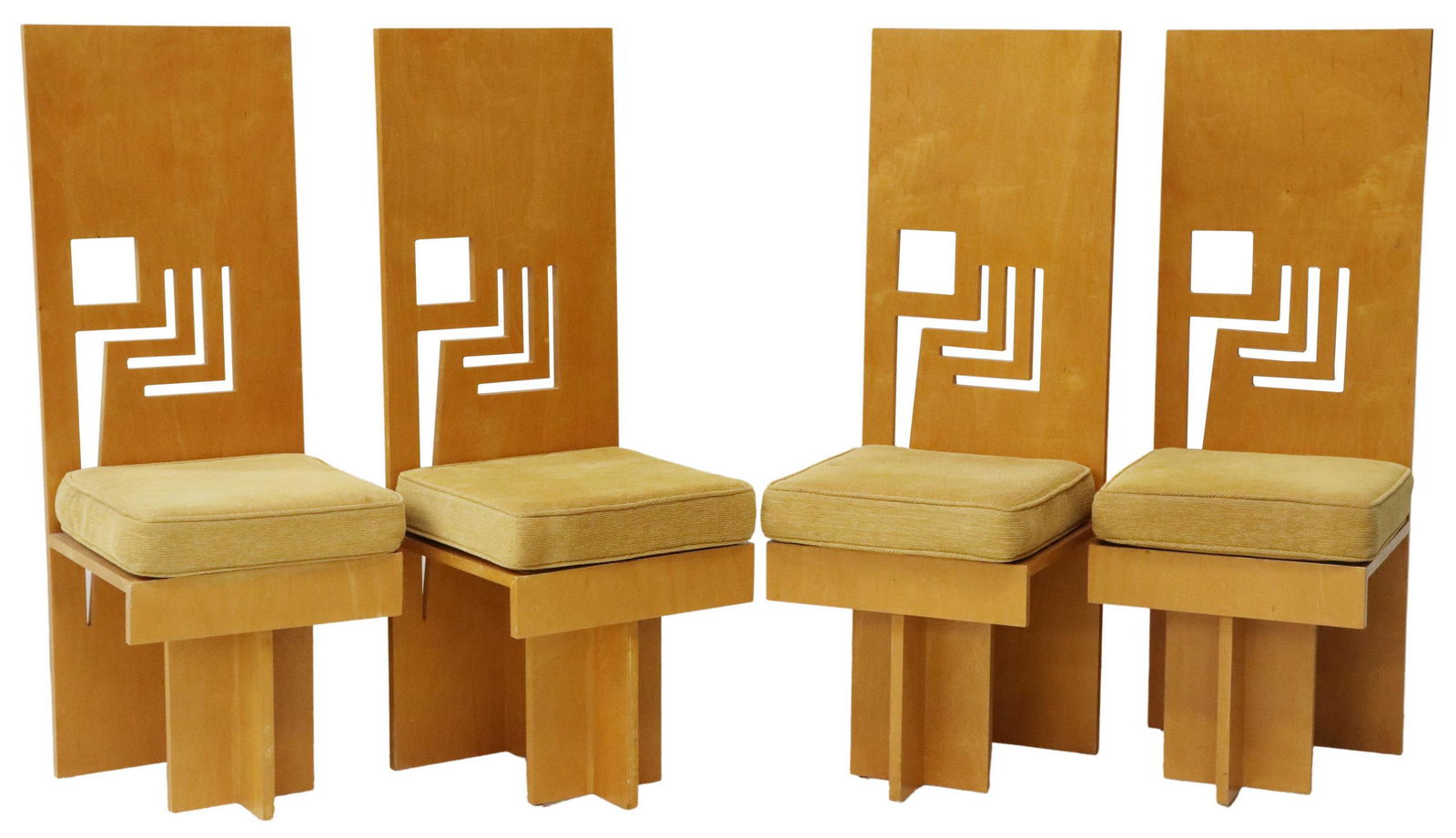 (4) AFTER FRANK LLOYD WRIGHT MAPLE DINING CHAIRS (1 of 3)