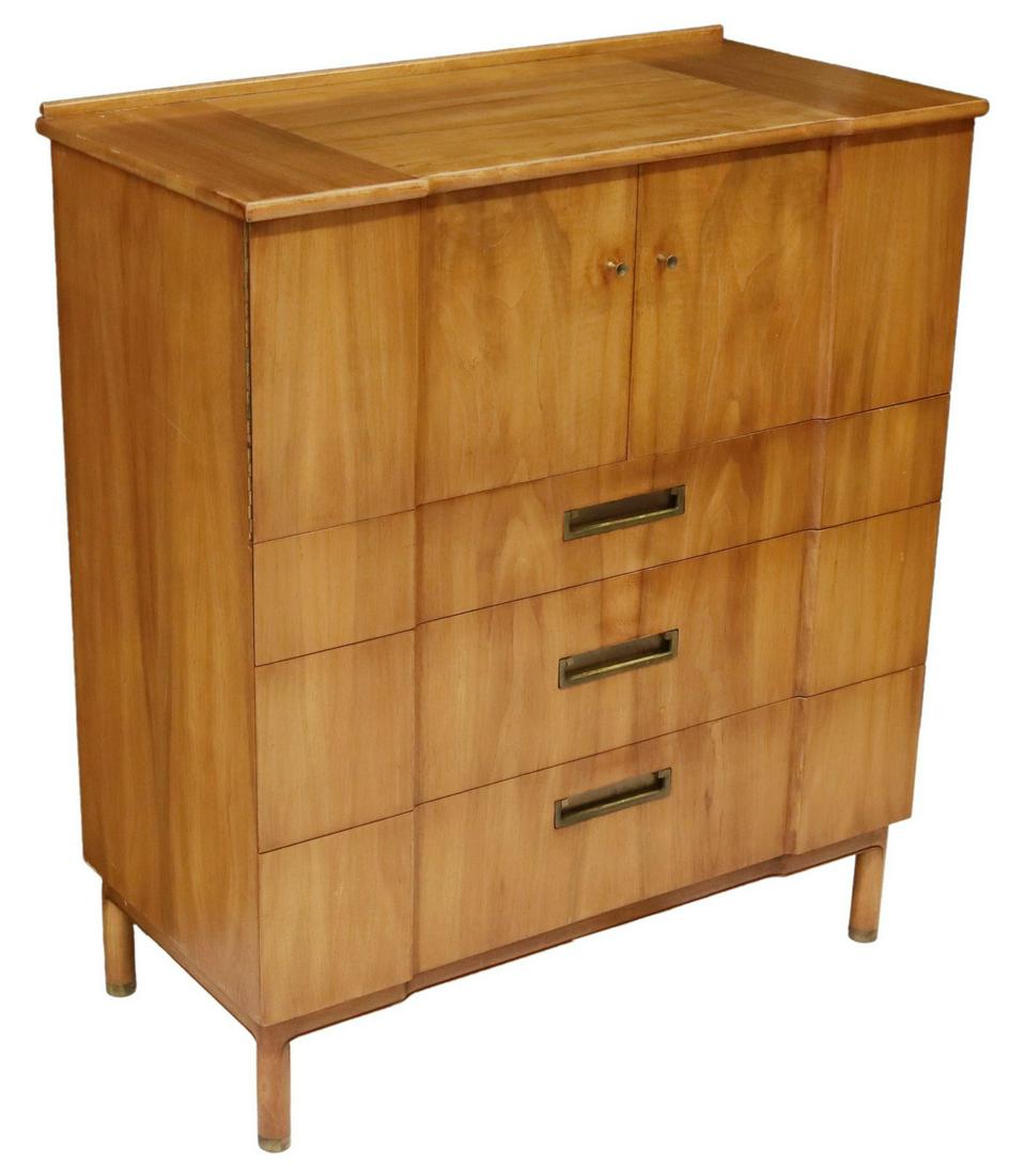 JOHN WIDDICOMB MID-CENTURY WALNUT BACHELOR'S CHEST (1 of 6)