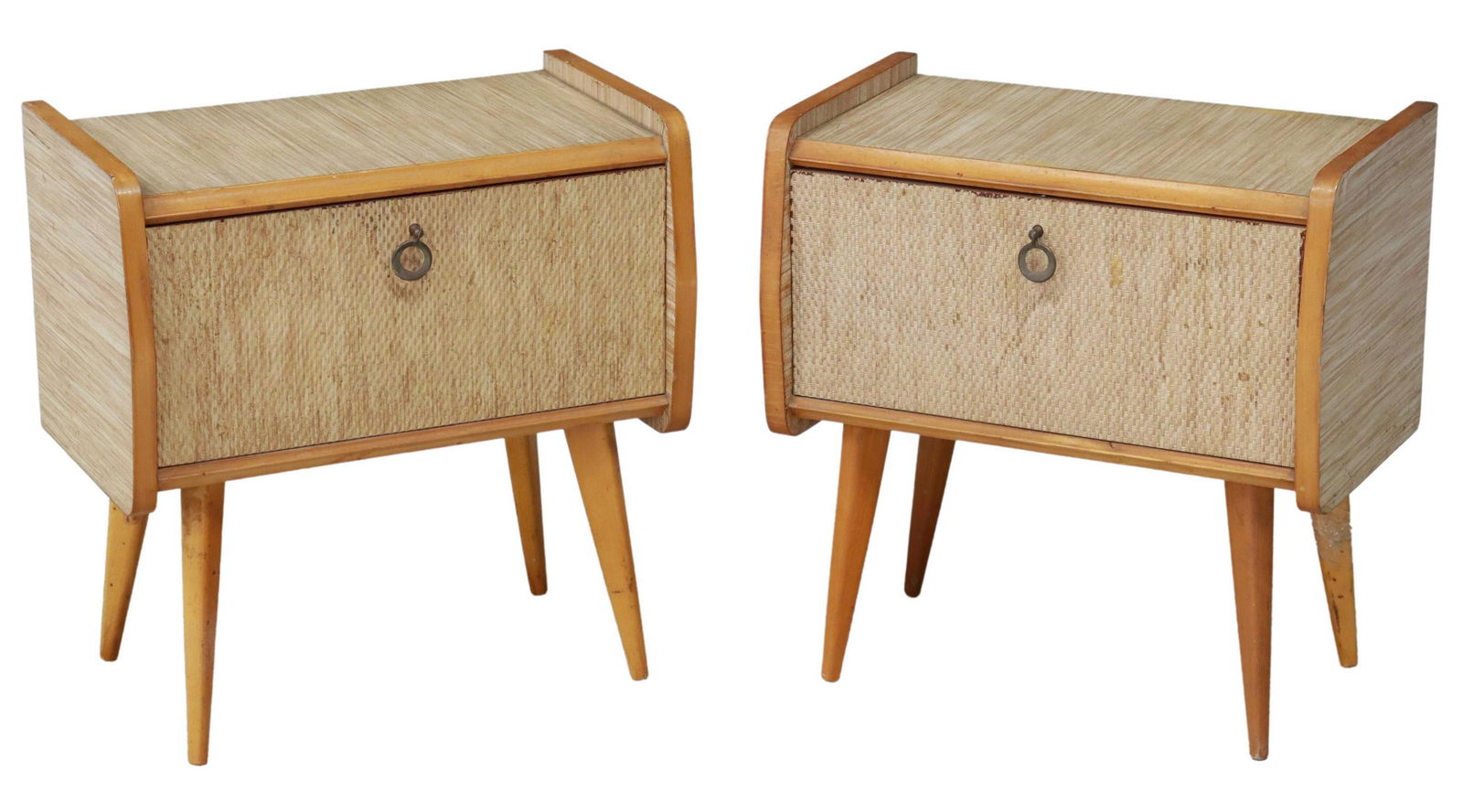 (2) ITALIAN MID-CENTURY MODERN BEDSIDE CABINETS (1 of 4)
