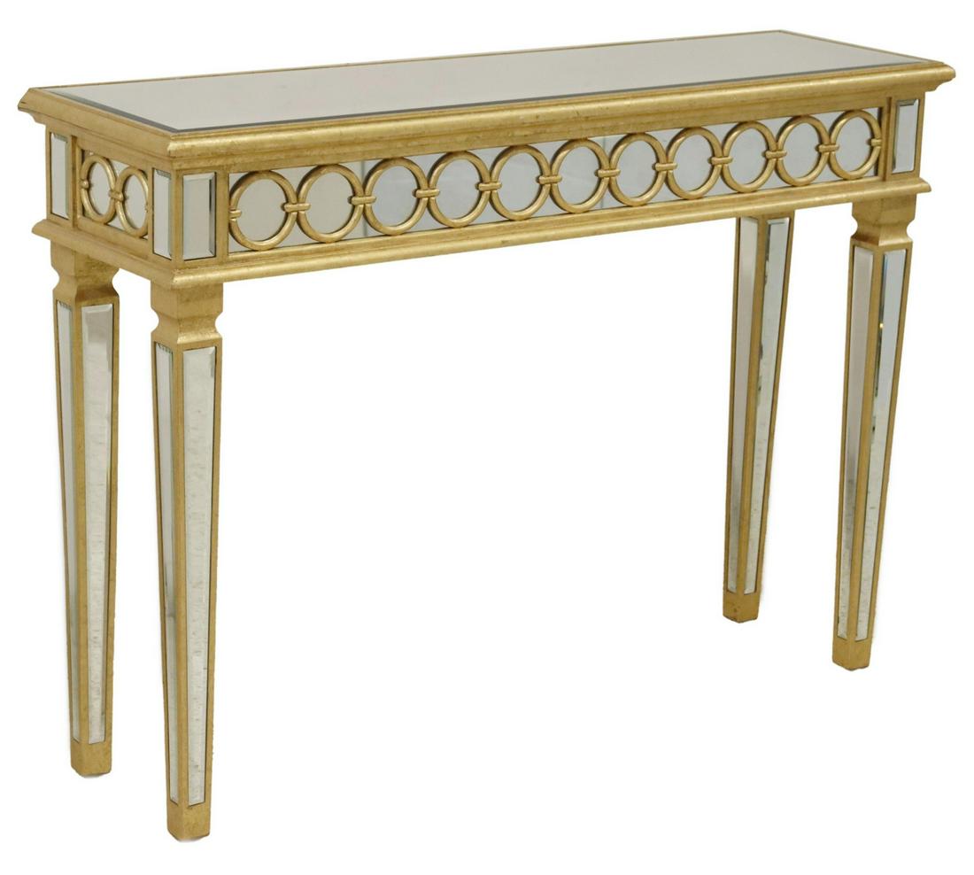 CONTEMPORARY GILT & MIRRORED CONSOLE TABLE (1 of 4)