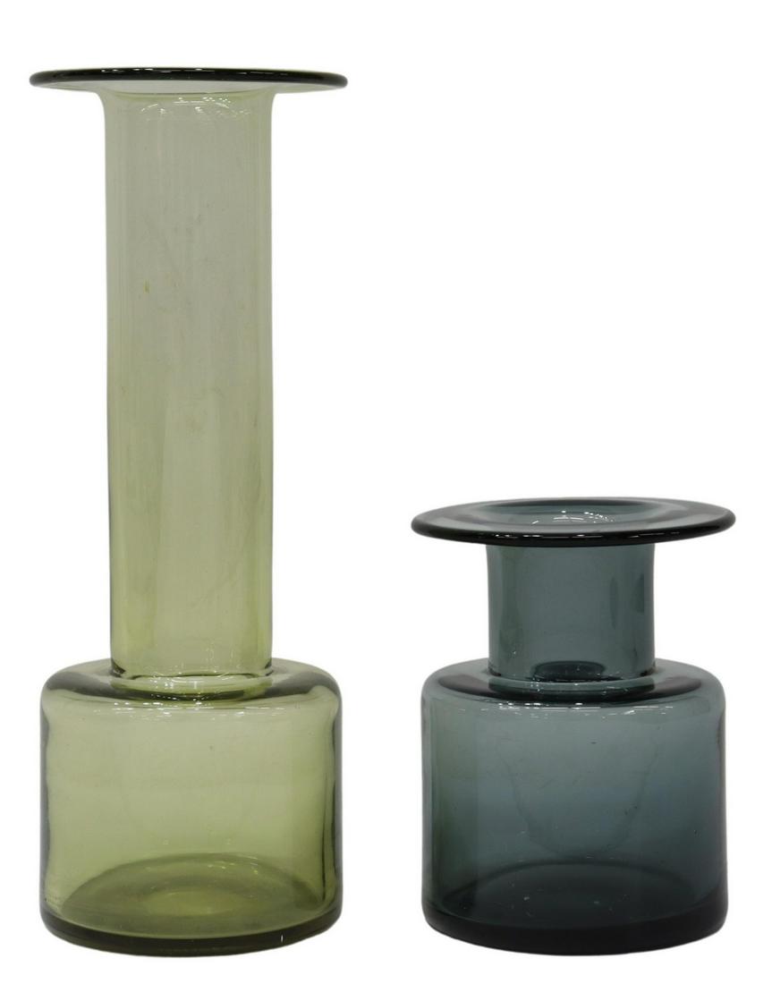 (2) PER LUTKEN (1916-1998) HOLMEGAARD GLASS VASES (1 of 4)