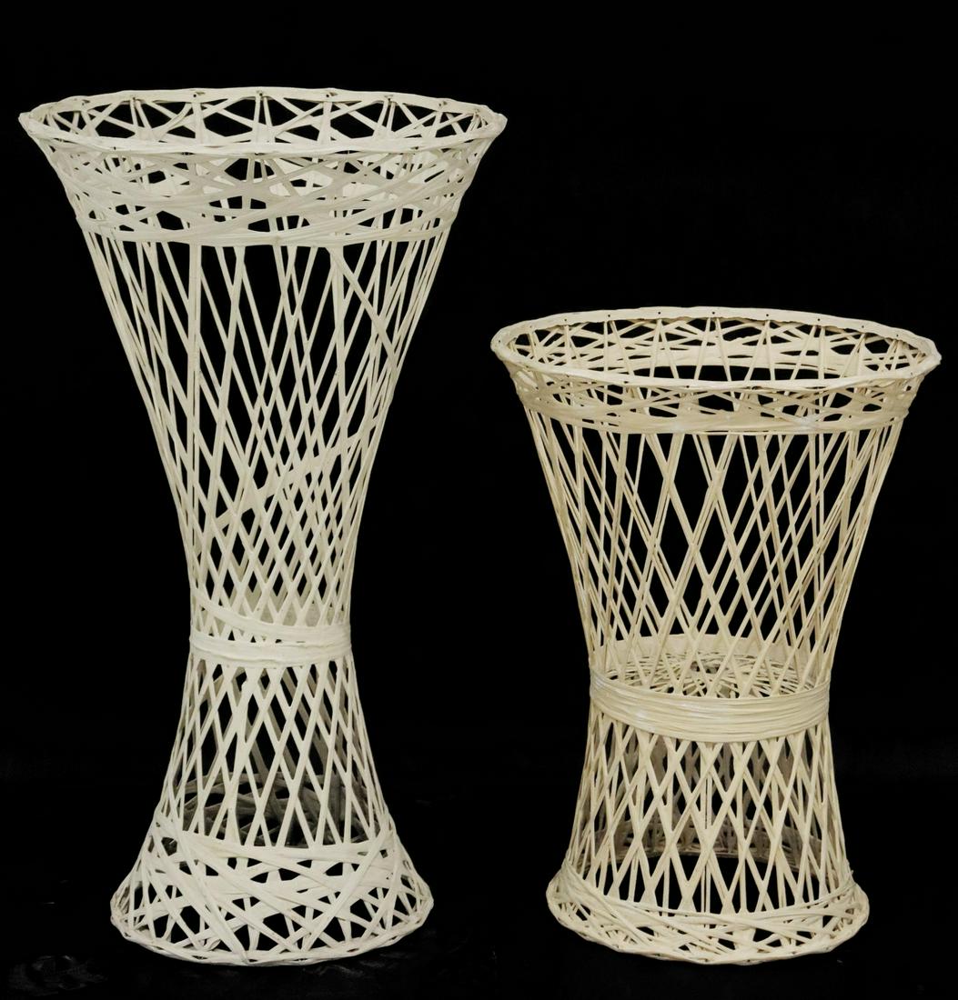 2) MID-CENTURY MODERN SPUN FIBERGLASS PLANT STANDS (1 of 3)