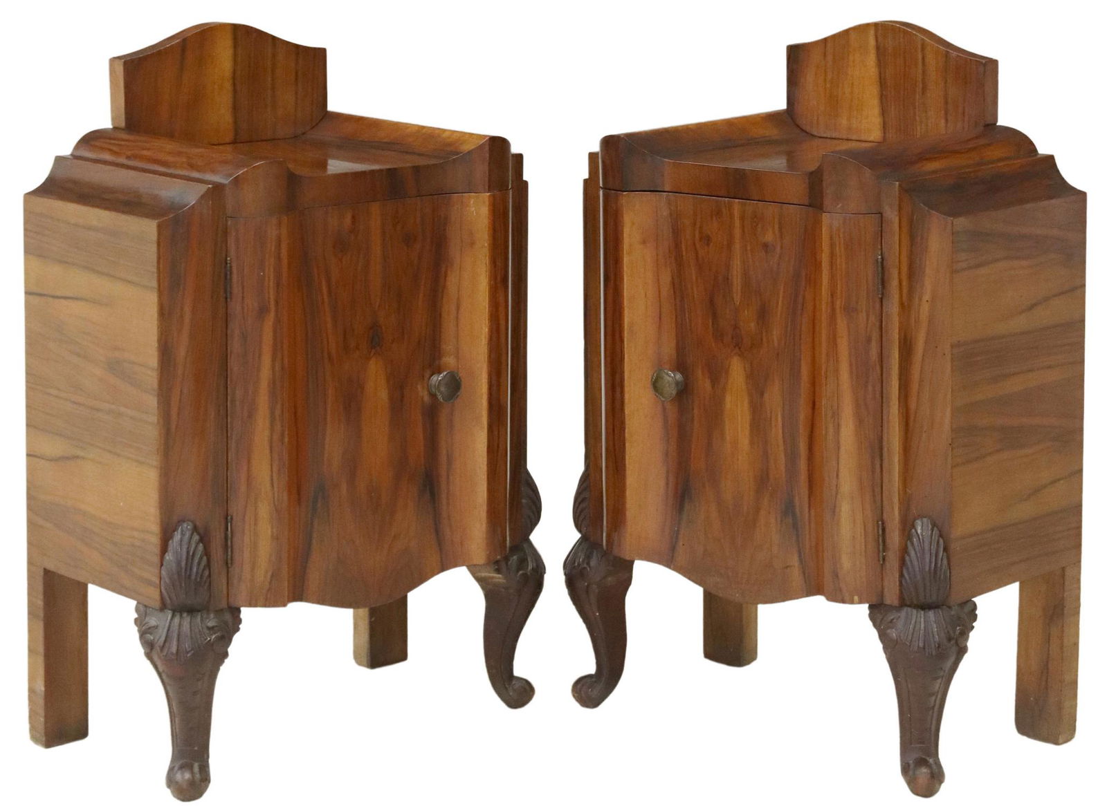 (2) VENETIAN ART DECO WALNUT BEDSIDE CABINETS (1 of 5)