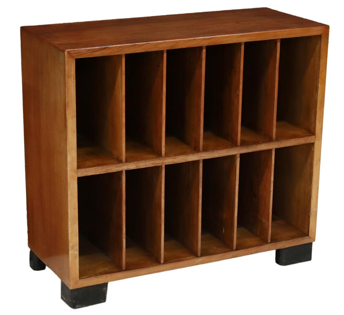 ITALIAN ART DECO WALNUT DISPLAY BOOKCASE (1 of 4)