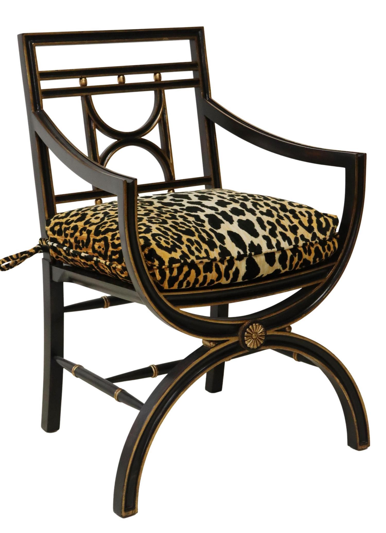 JOHN RICHARD NEOCLASSICAL STYLE CANE-SEAT ARMCHAIR (1 of 3)